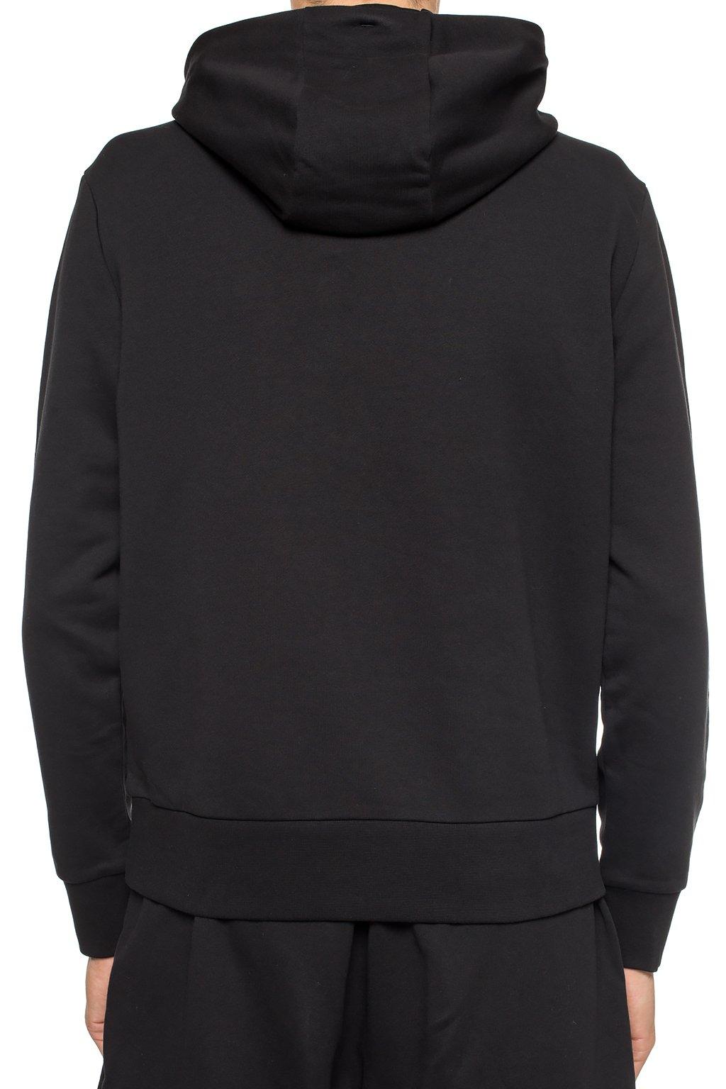 Moncler Cotton Hooded Sweatshirt in Black for Men - Lyst