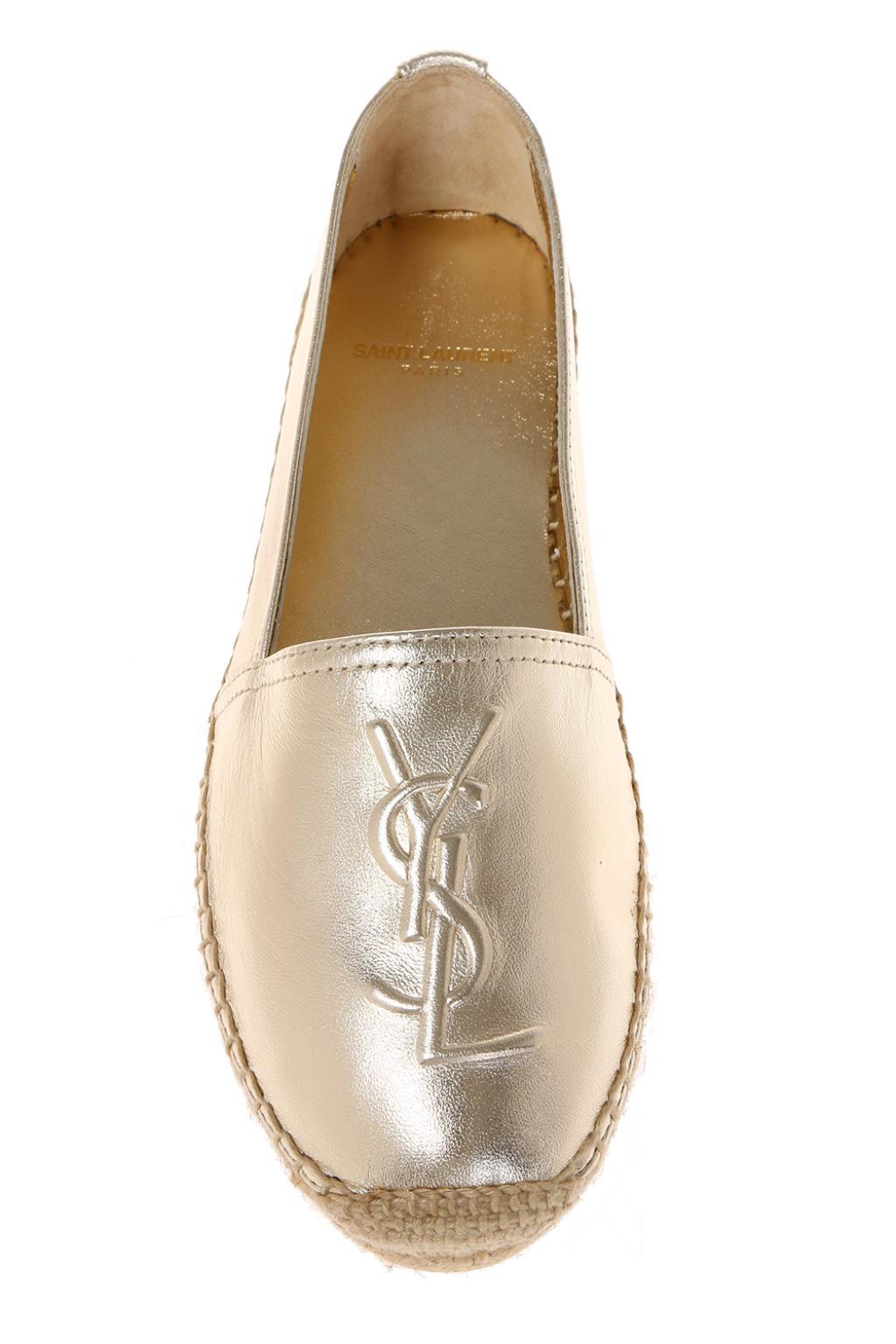 saint laurent gold espadrilles