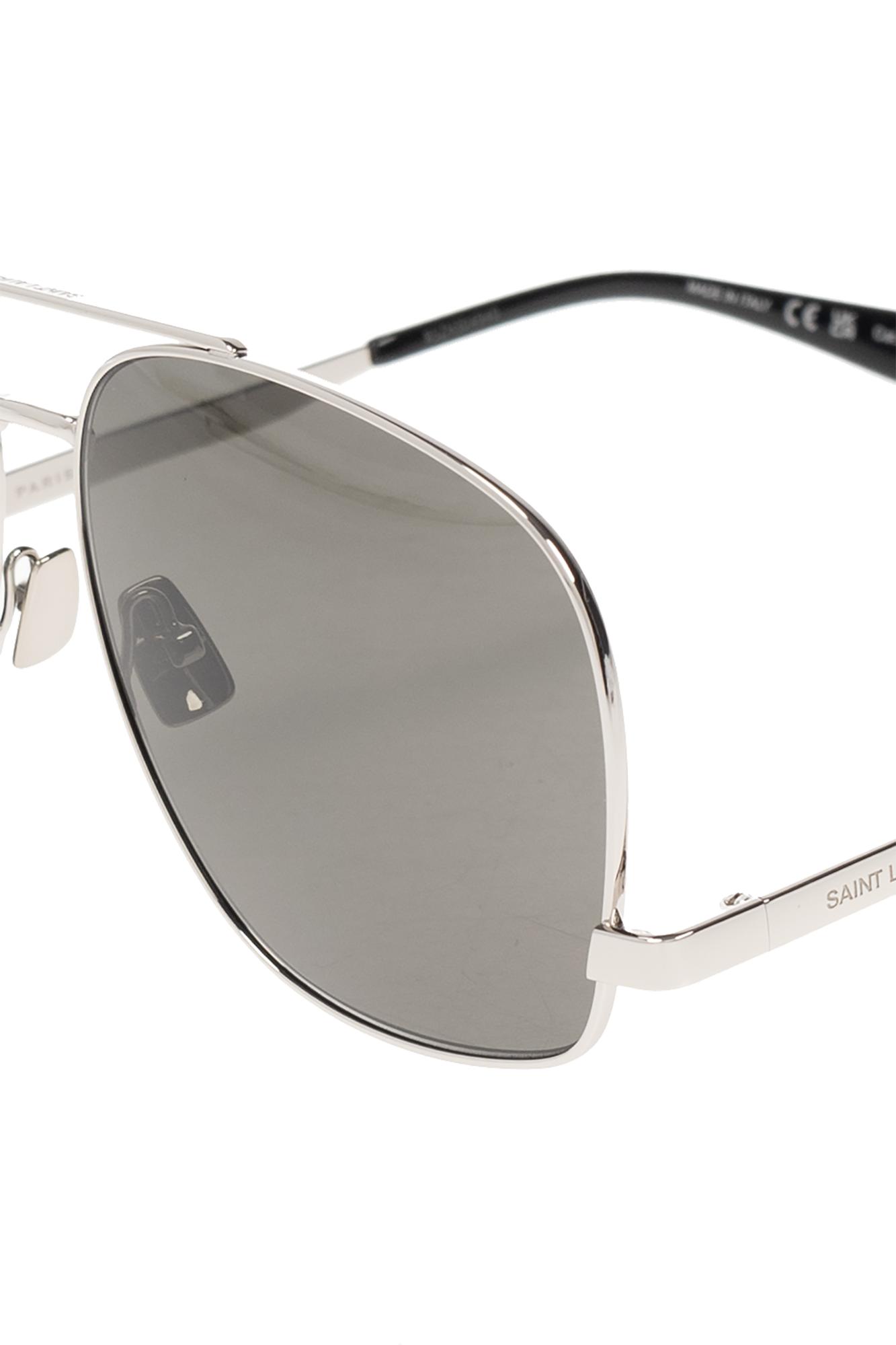 Saint Laurent 'sl 653 Leon' Sunglasses, in Gray | Lyst