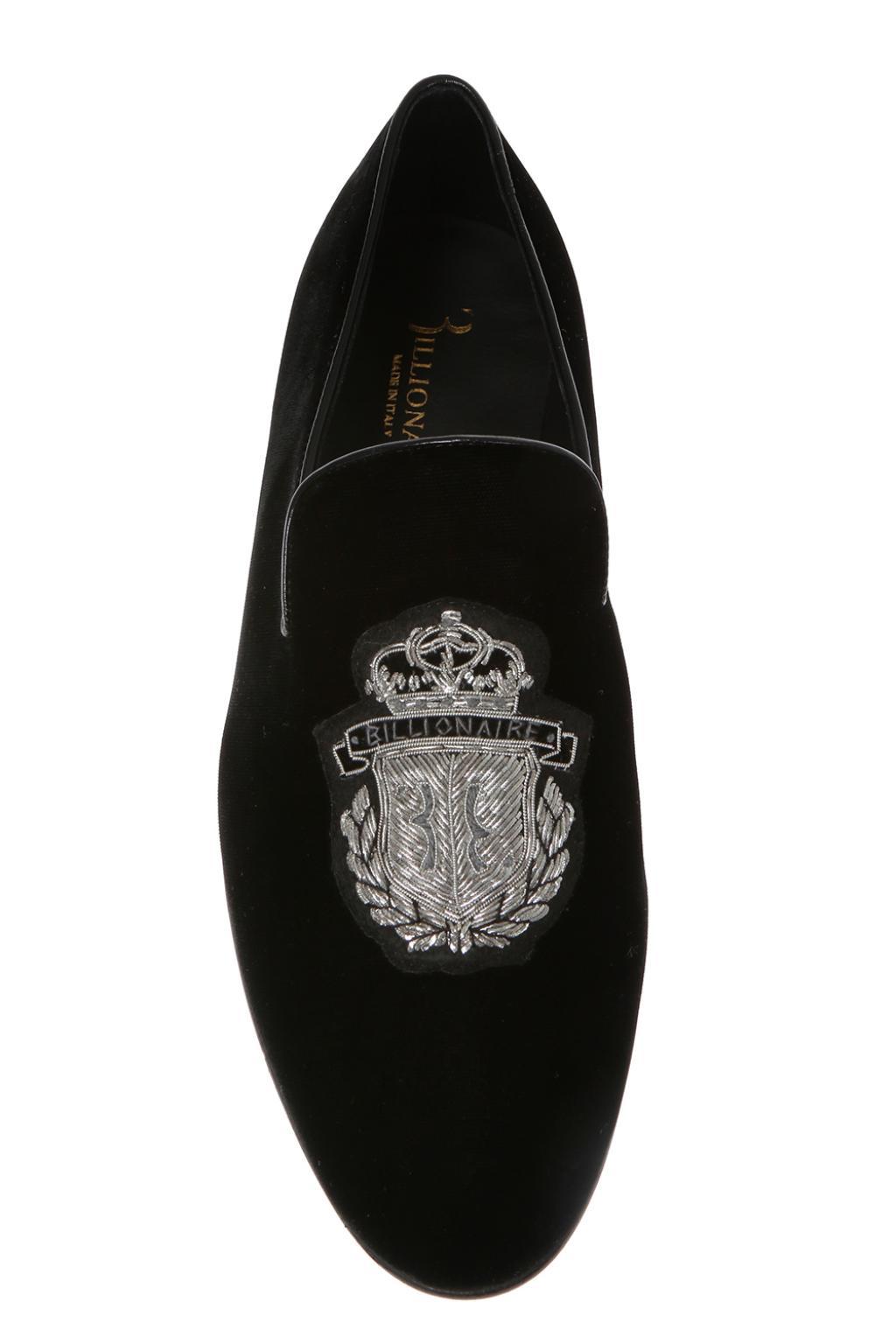 Billionaire Velvet Loafers in Black for Men Lyst