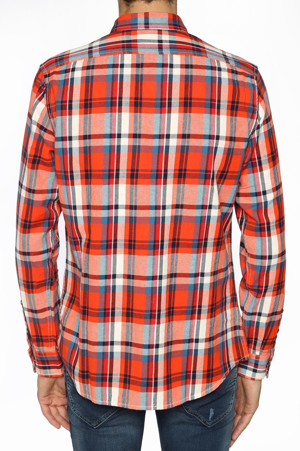 diesel checked shirt