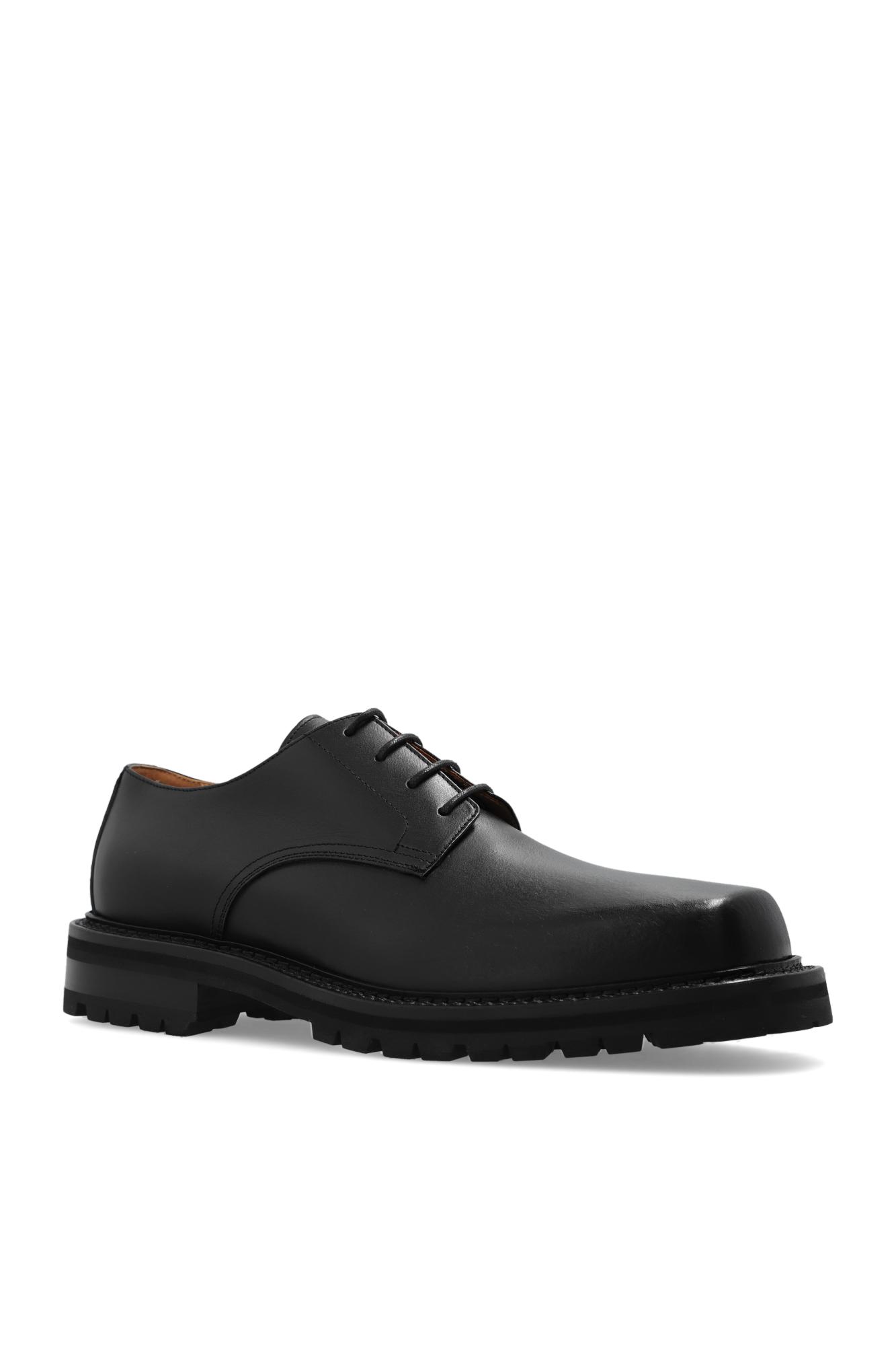 Dries Van Noten Leather Derby Shoes in Black | Lyst