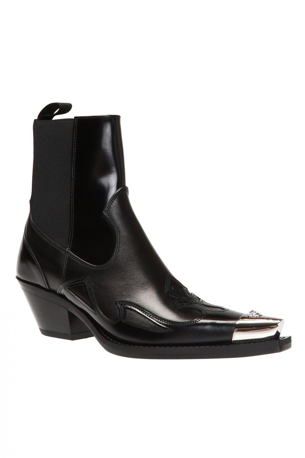 versace leather boots