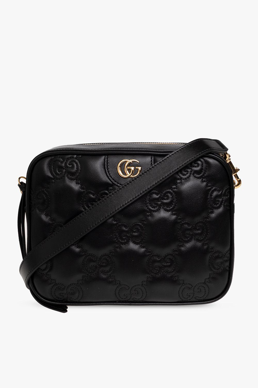 Gucci Quilted Shoulder Bag in Black | Lyst