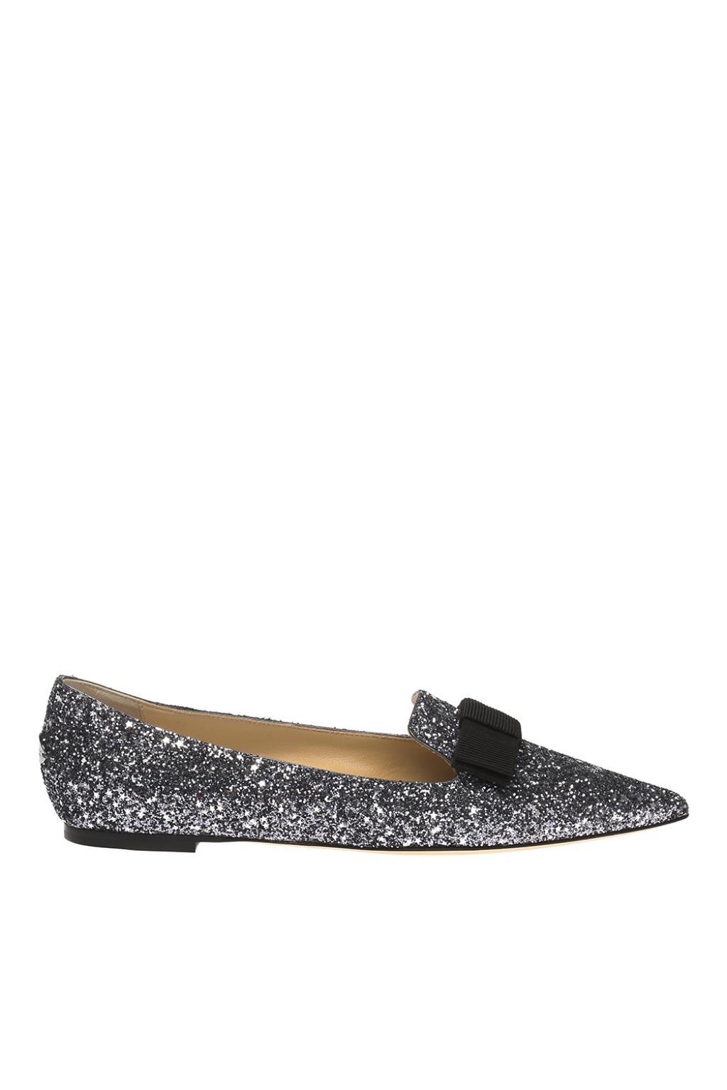 Jimmy Choo Leather 'gala' Ballet Flats in Silver (Metallic) - Lyst