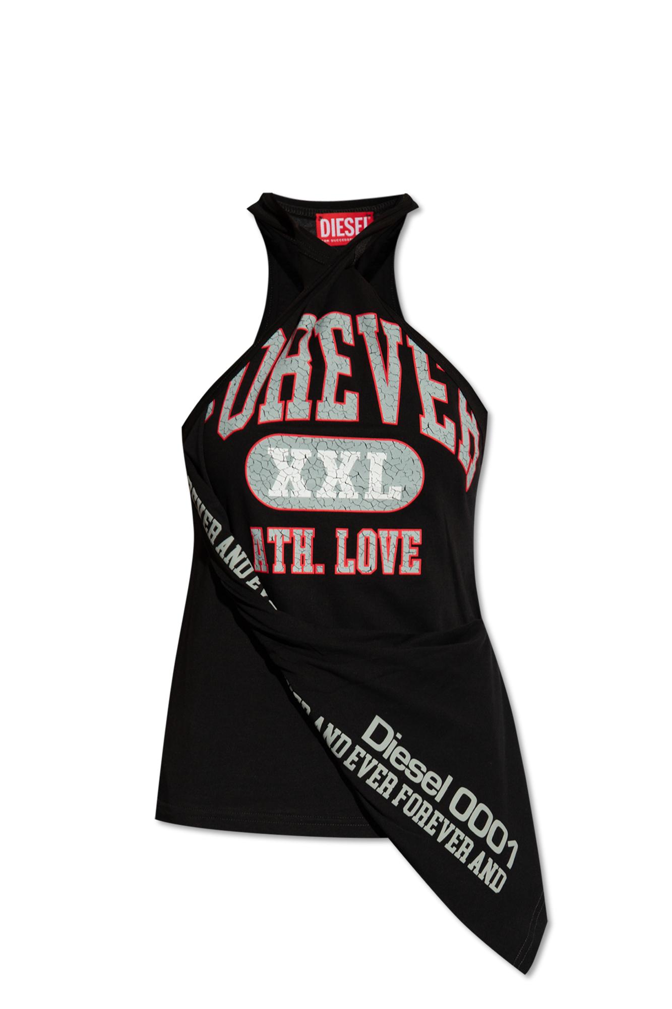 Women's College tank top with twisted front | Grey | Diesel