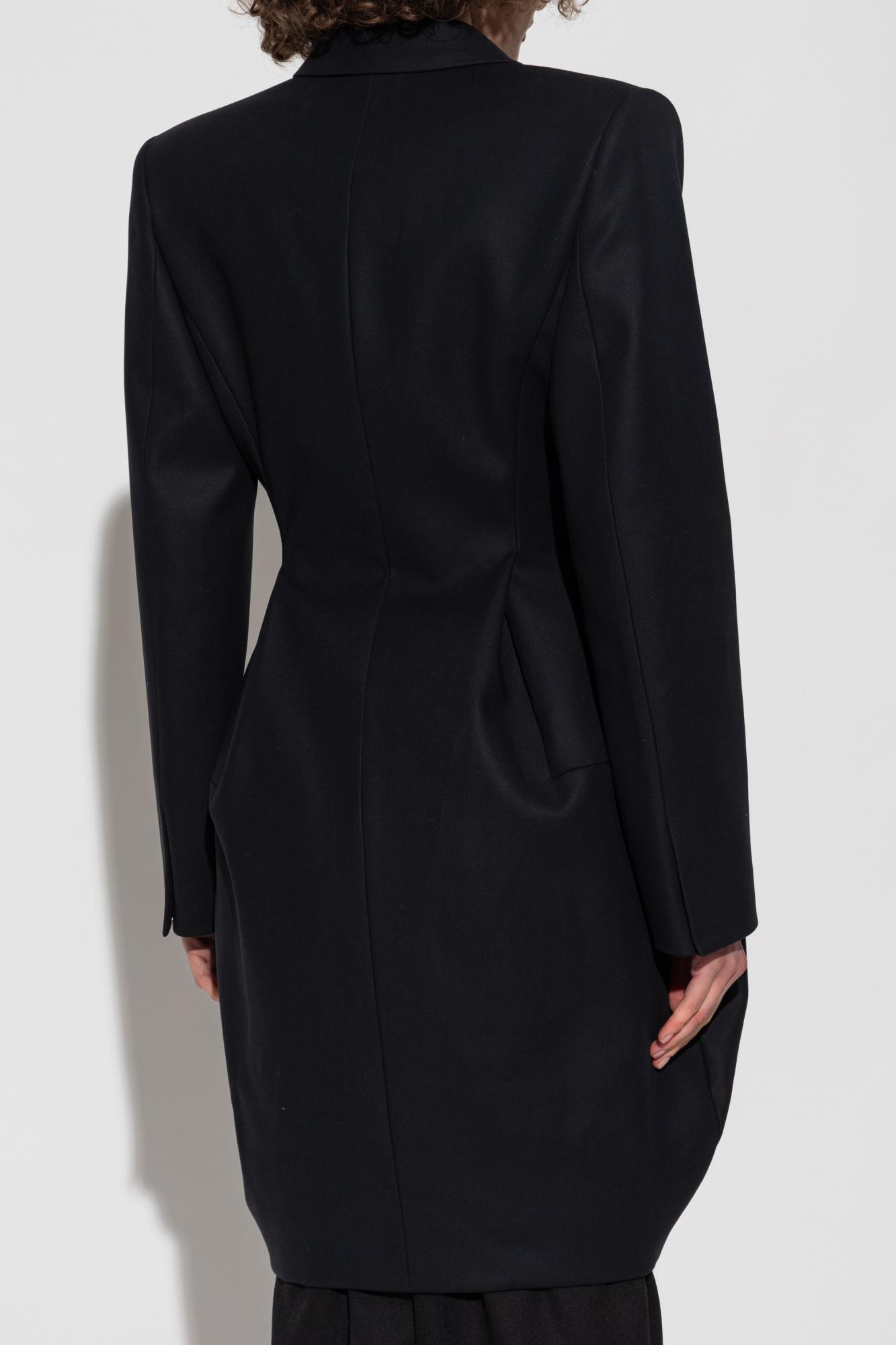 コート ALAIA LONG WHITE WOOLLEN COAT ALAÏA LONG SHEARLING COAT |ALAÏA US
