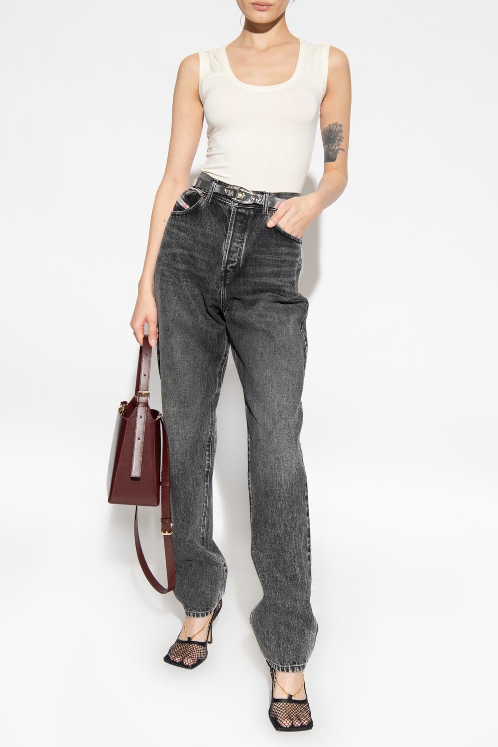 Grey Womens Clothing Jeans Straight-leg jeans DIESEL Denim 1956 Straight-leg Jeans in Grey 