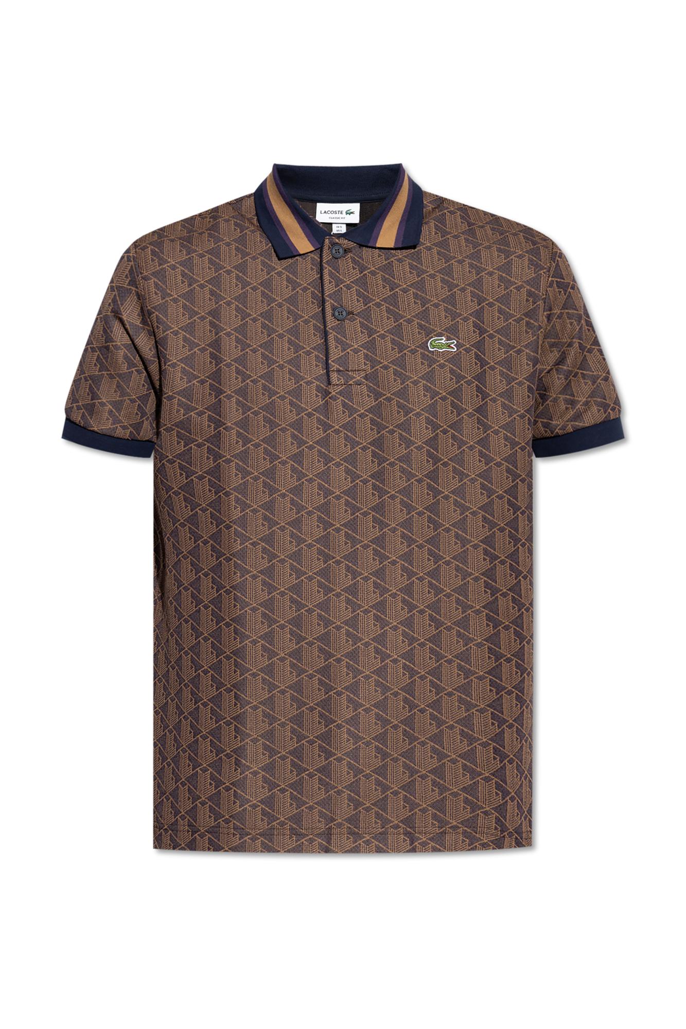 Lacoste Monogram Polo in Brown for Men | Lyst Canada