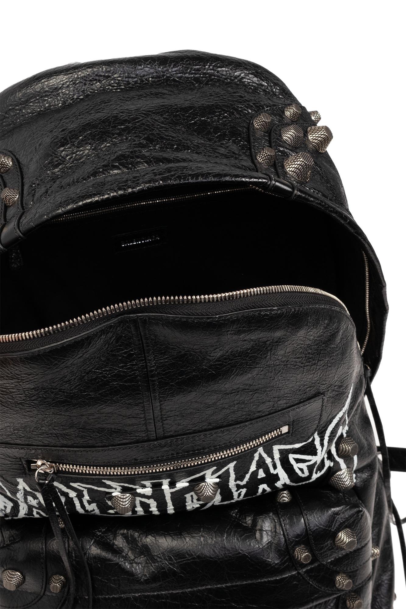Balenciaga Leather Backpack, in Black for Men | Lyst