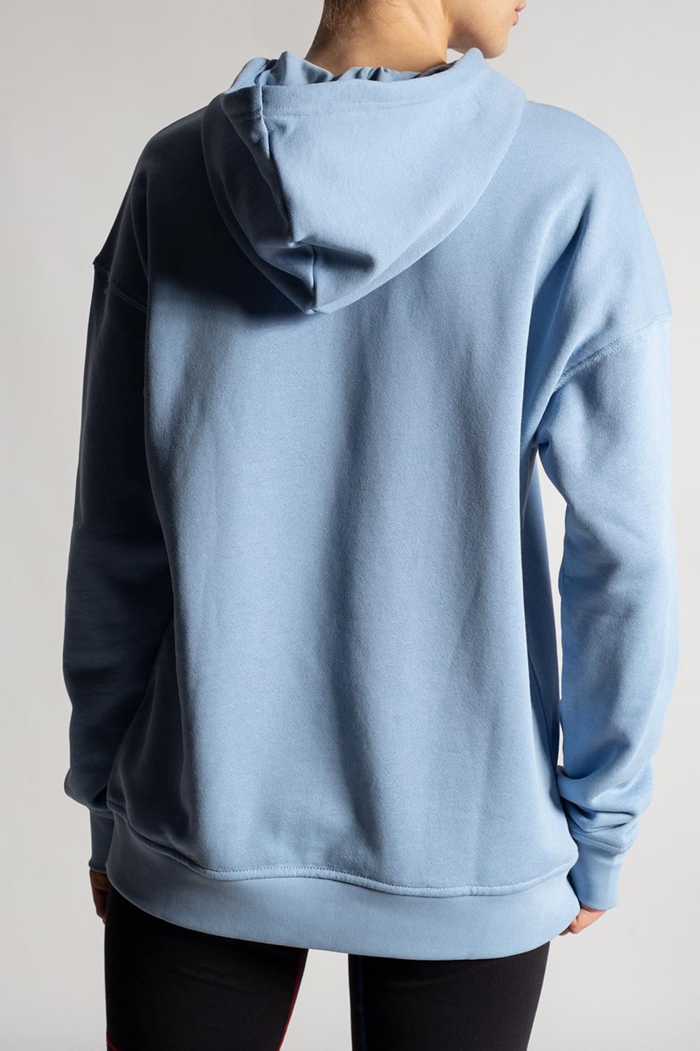 adidas Originals Cotton Logo Hoodie in Light Blue (Blue) - Lyst