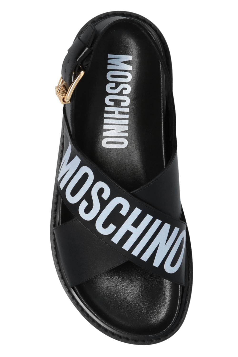 Moschino Sandals With Logo in Black | Lyst
