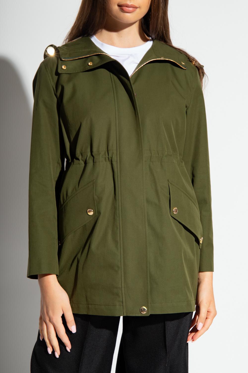 Burberry 'binham' Hooded Jacket in Green | Lyst