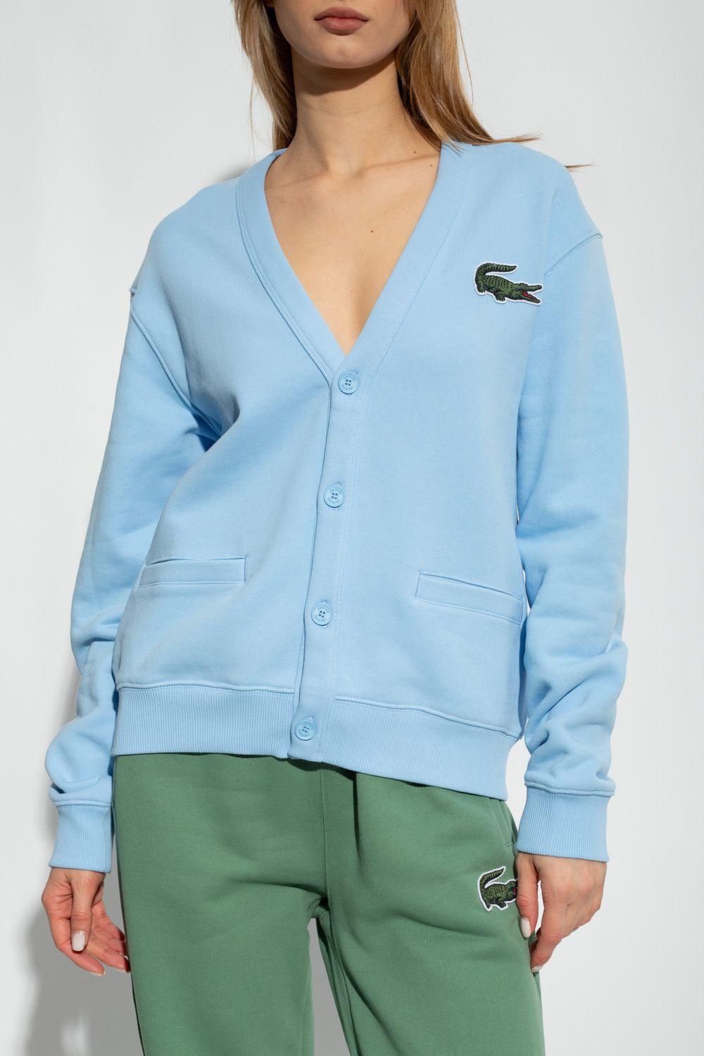 Lacoste Cardigan With Logo in Blue | Lyst