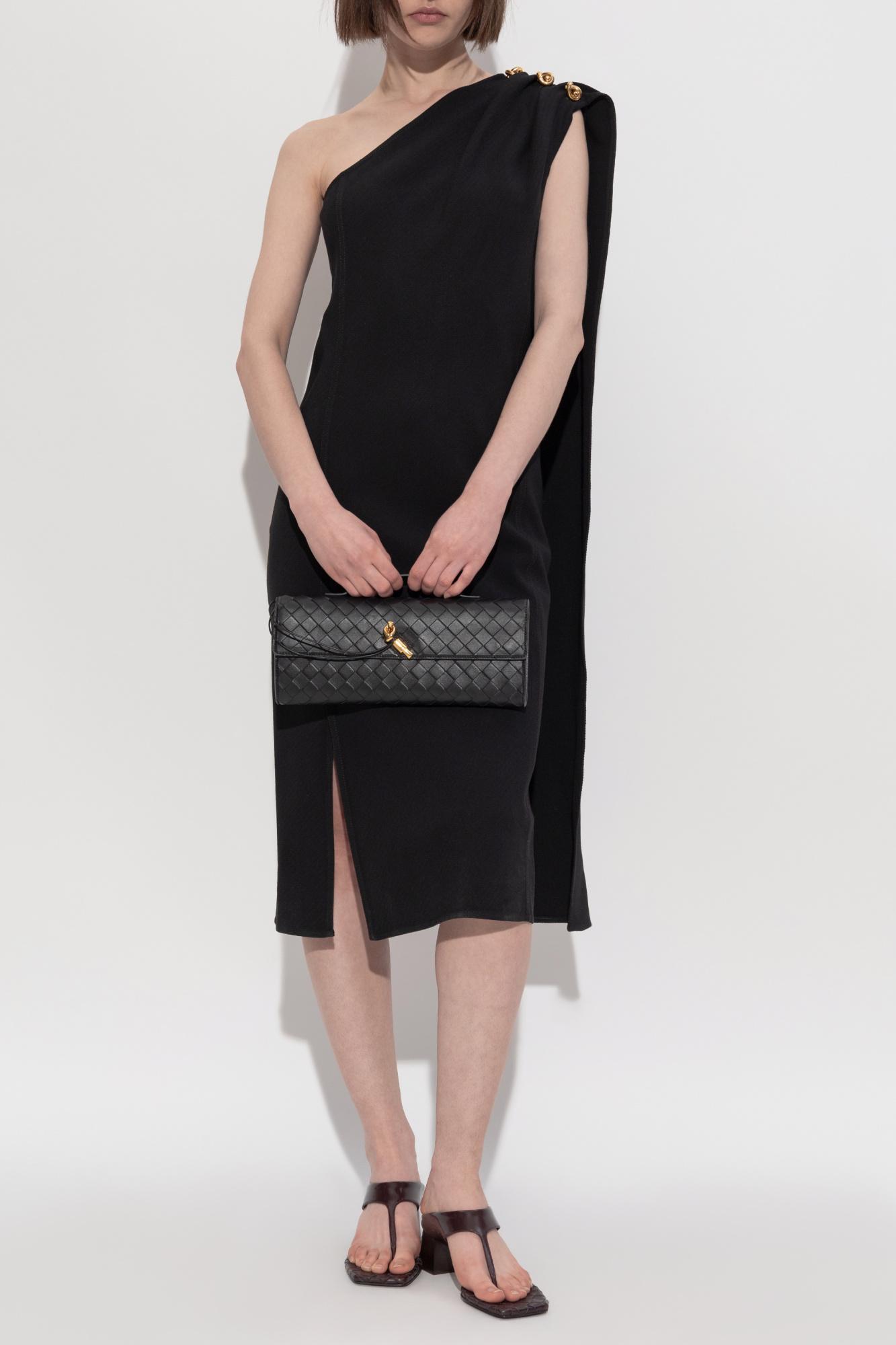 Bottega Veneta One-Shoulder Dress in Black | Lyst Canada