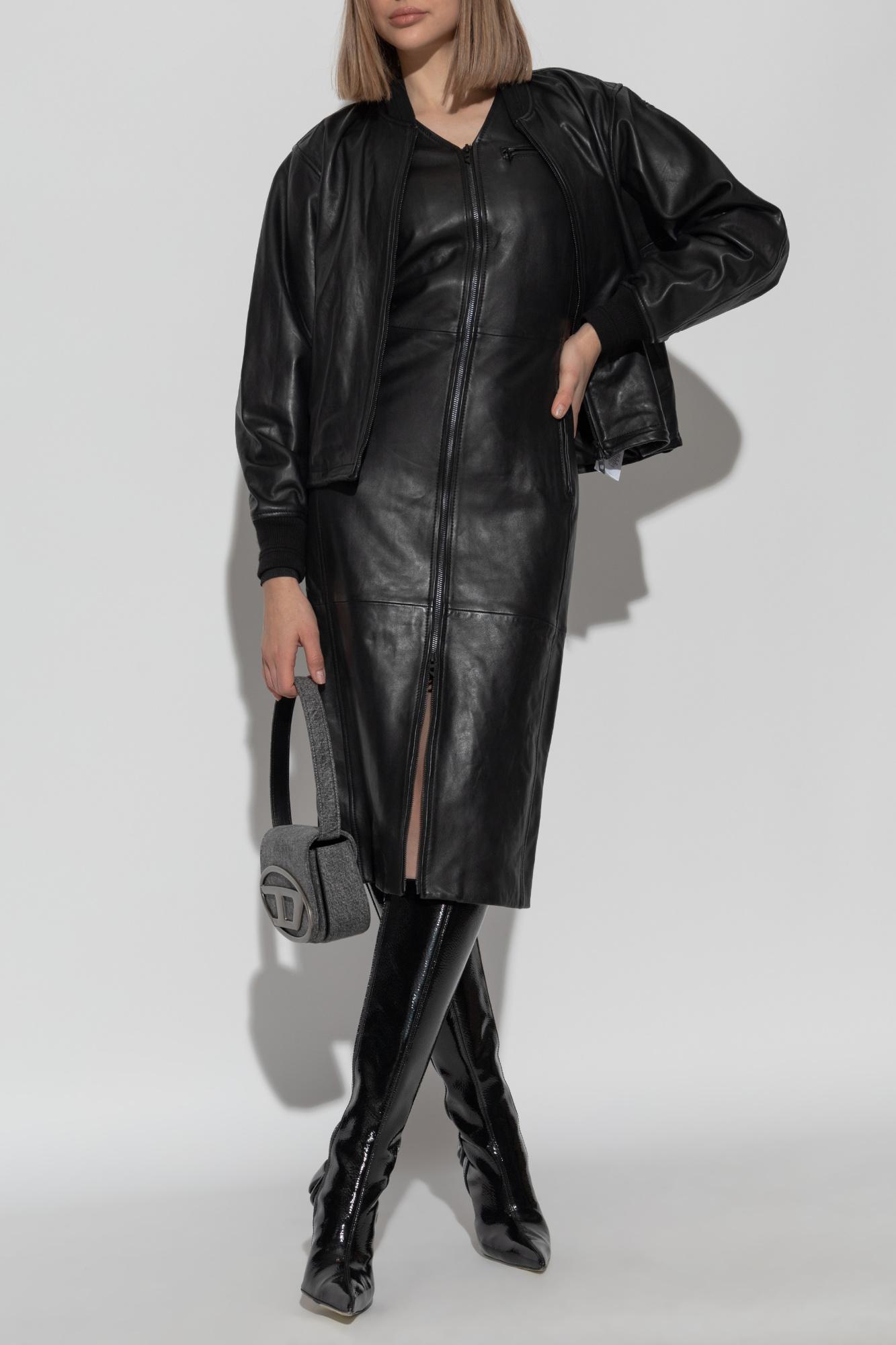 leather going out dress Eliot Strapless Faux Leather Ruffle Mini Dress • Shop American Threads Women's Trendy Online Boutique Black / M