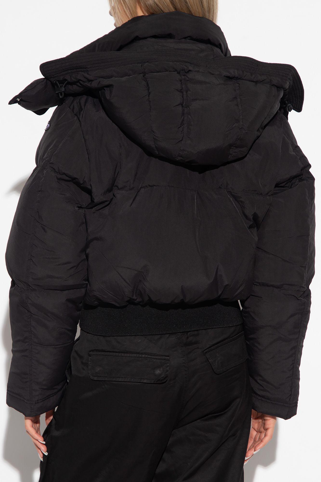 DIESEL 'w-peyt-short' Down Jacket, in Black | Lyst