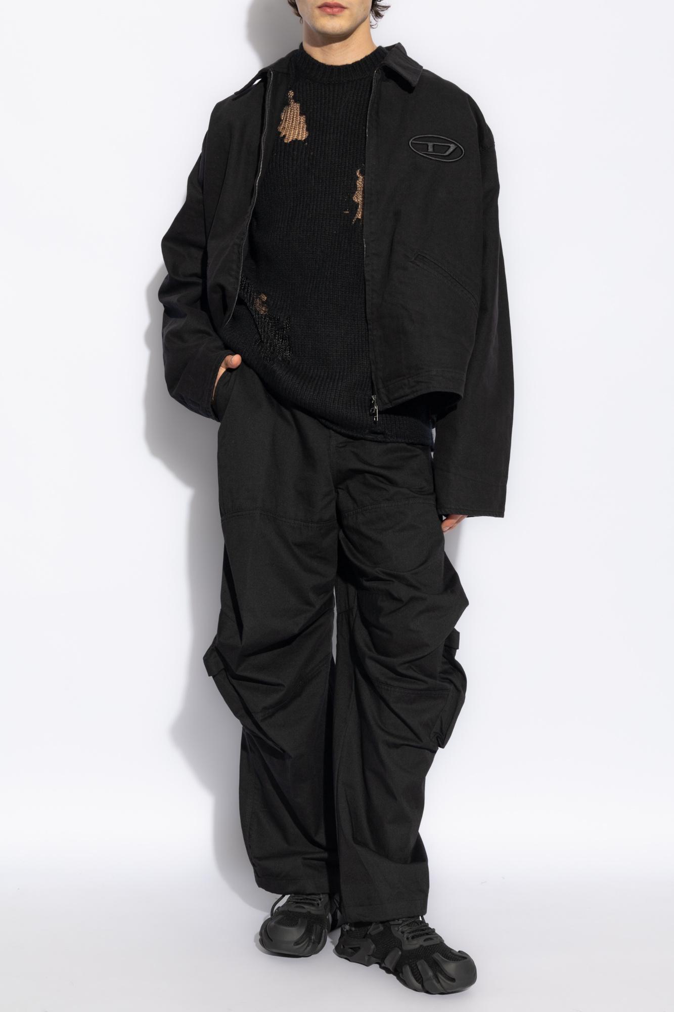 【DIESEL】ディーセル　P-ARNE TROUSERS カーゴ パンツ Men's Cargo pants in technical cotton twill | Black | Diesel