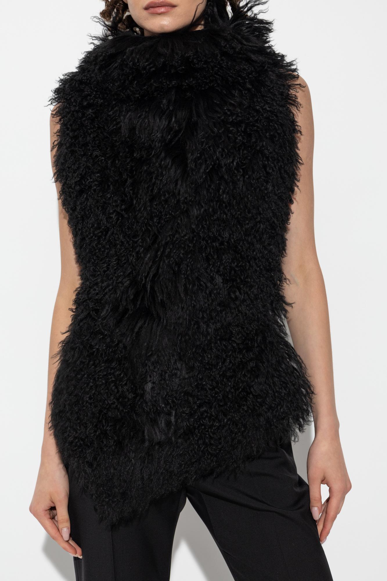 Alexander McQueen Fur Vest in Black Lyst UK