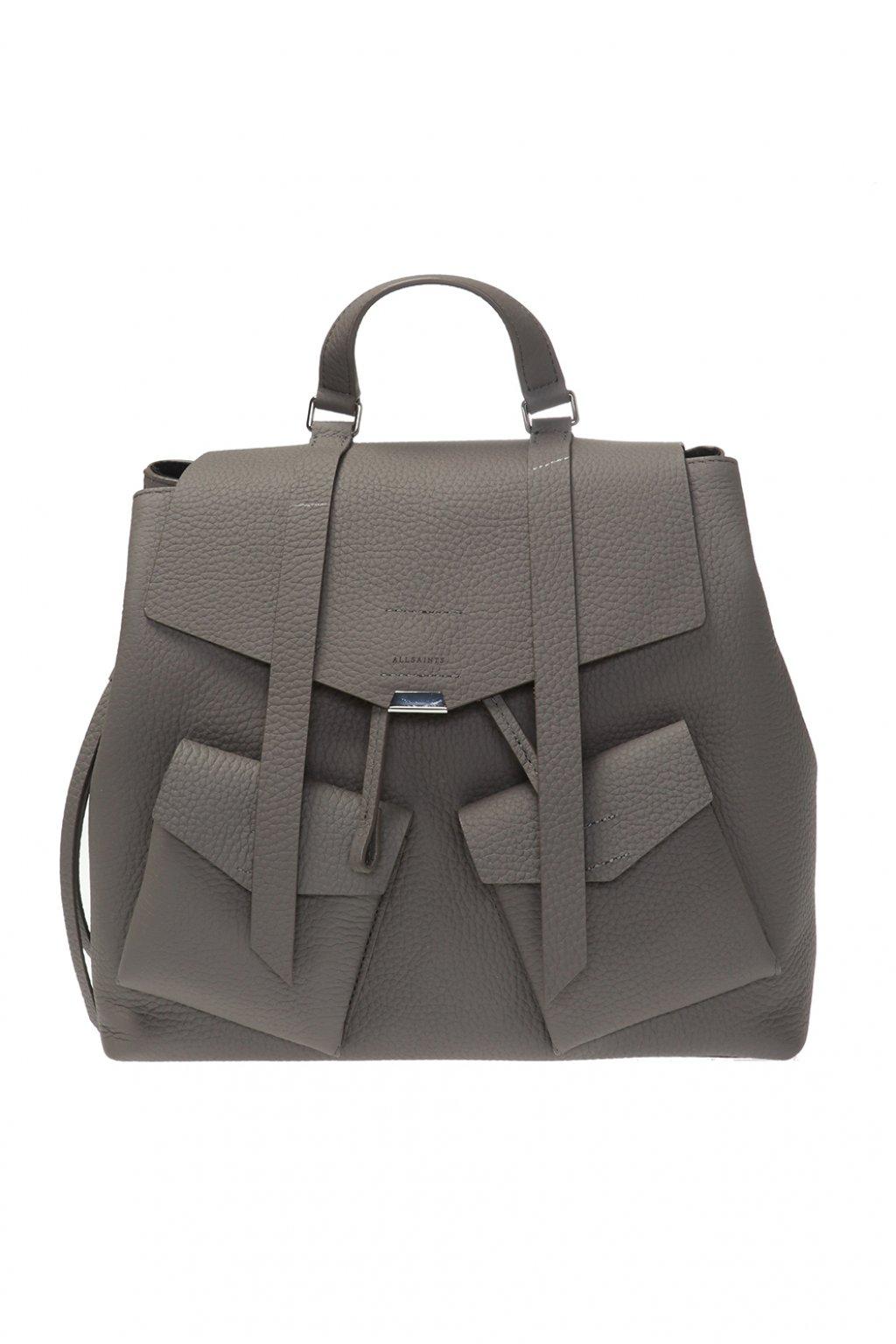 allsaints captain leather backpack