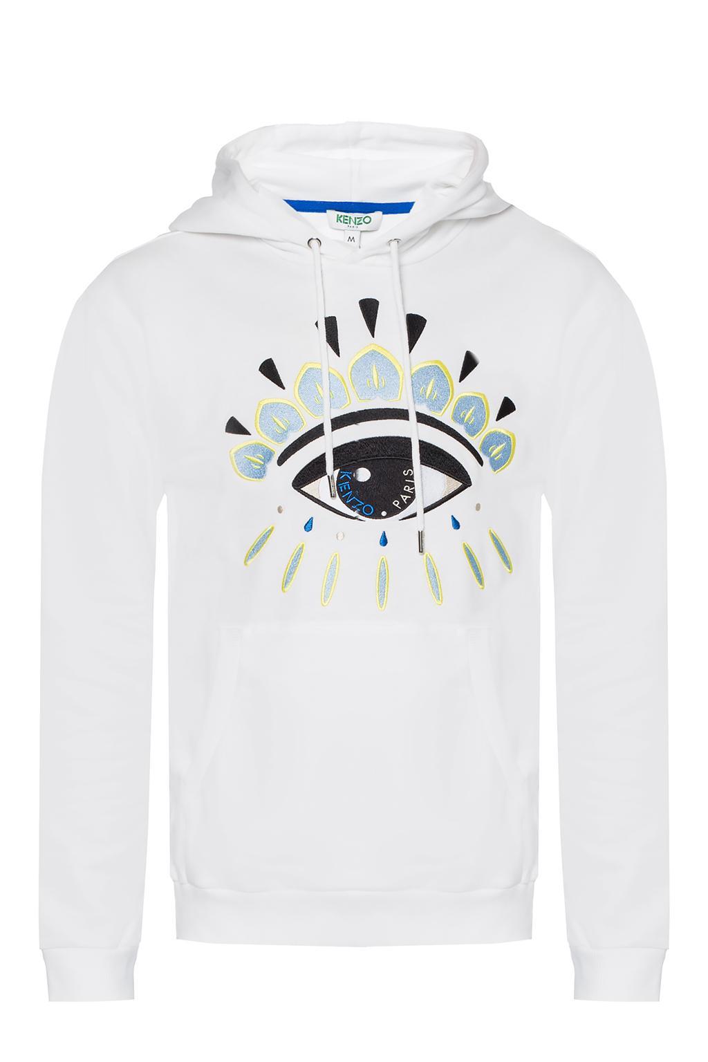 kenzo white eye sweatshirt