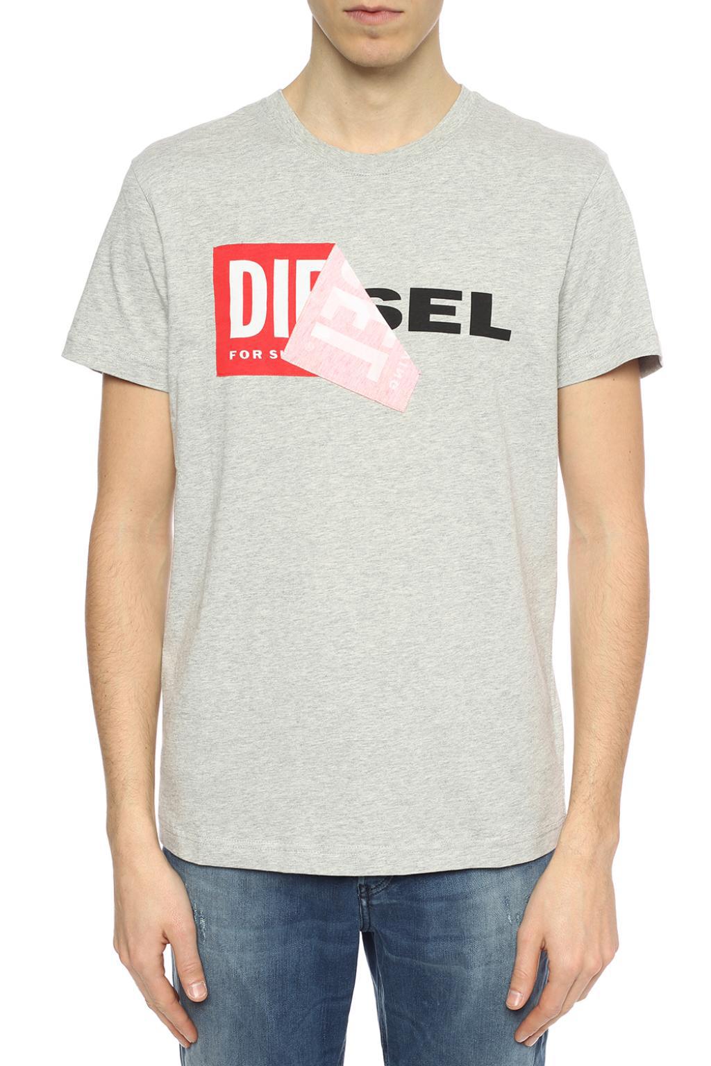 DIESEL Cotton Logoprinted Tshirt for Men Lyst