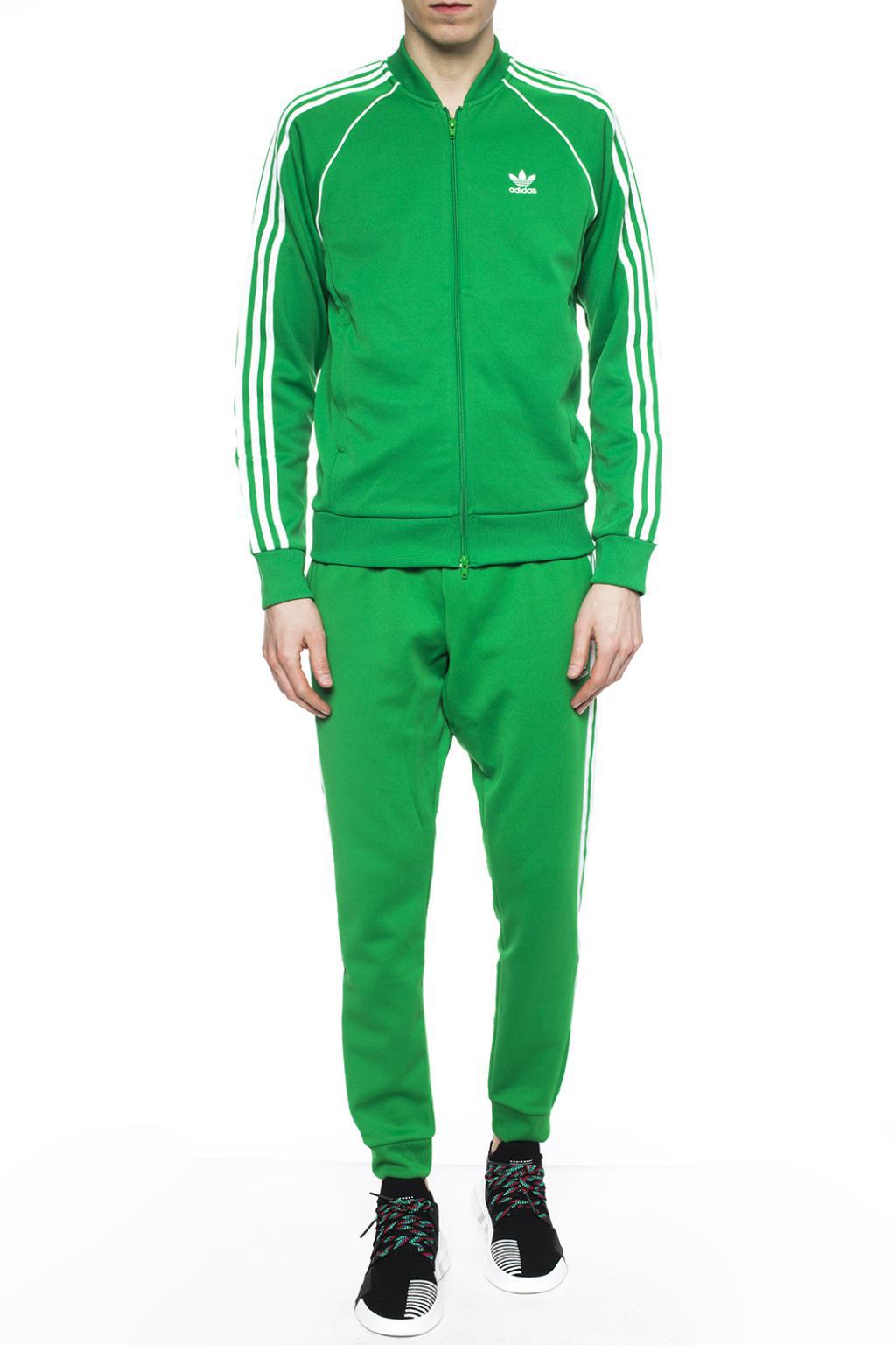 adidas Cotton Logo Sweatpants in Green for Men - Lyst