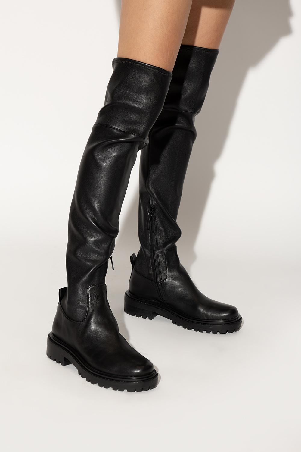 Tory Burch 'utlility Lug' Over-the-knee Boots in Black | Lyst