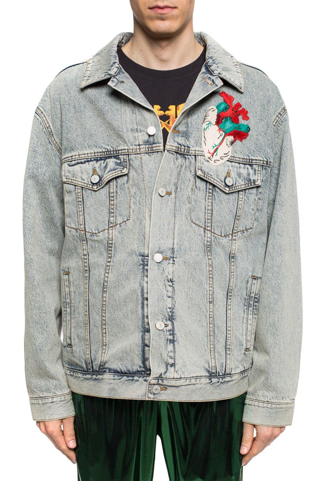 gucci snake denim jacket