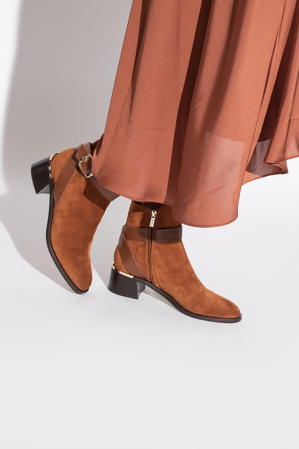 Jimmy Choo 'clarice' Ankle Boots in Brown | Lyst