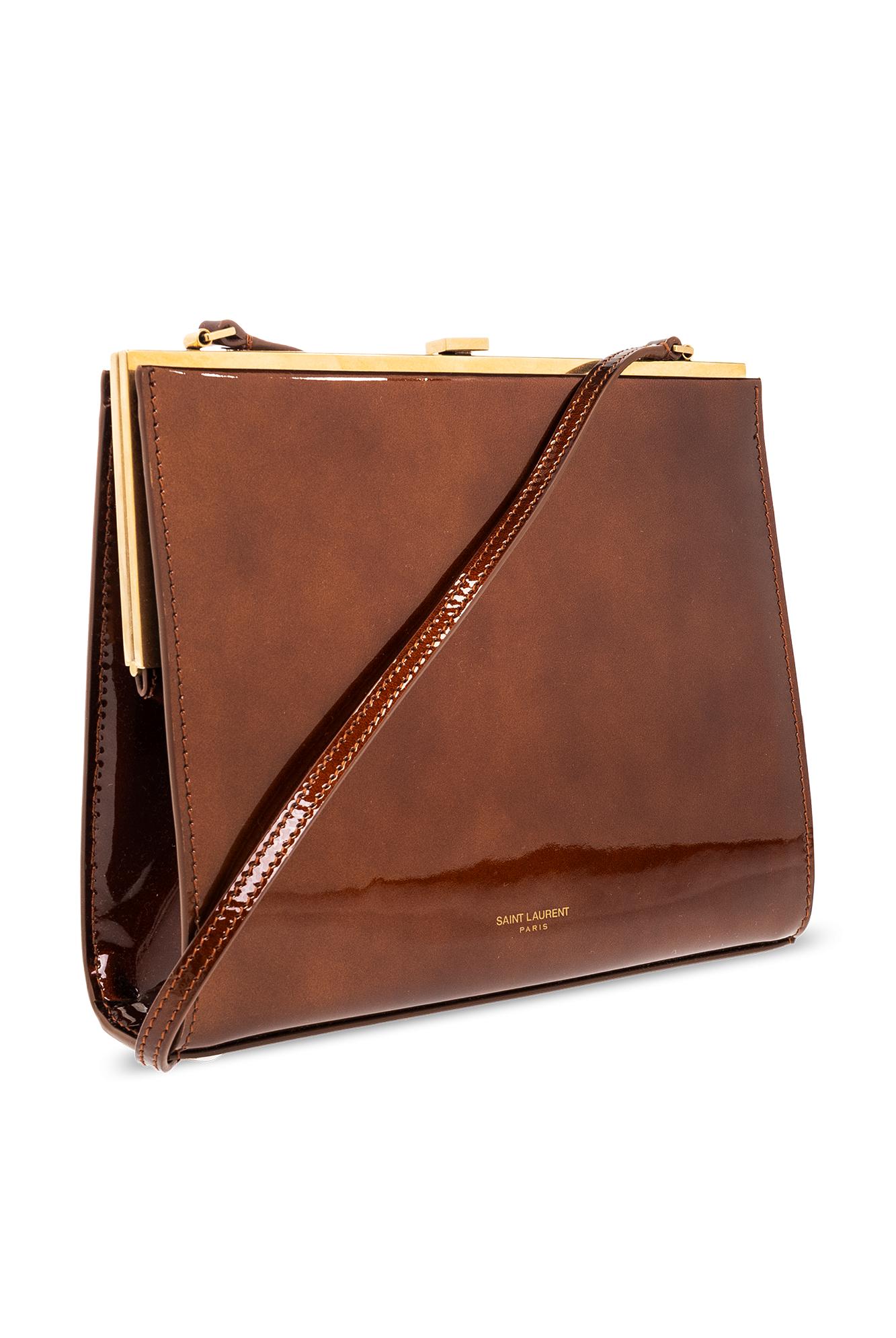＊SAINT LAURENT＊ Leather Le Anne-Marie ショルダーバッグ LE ANNE-MARIE in pearlized patent leather