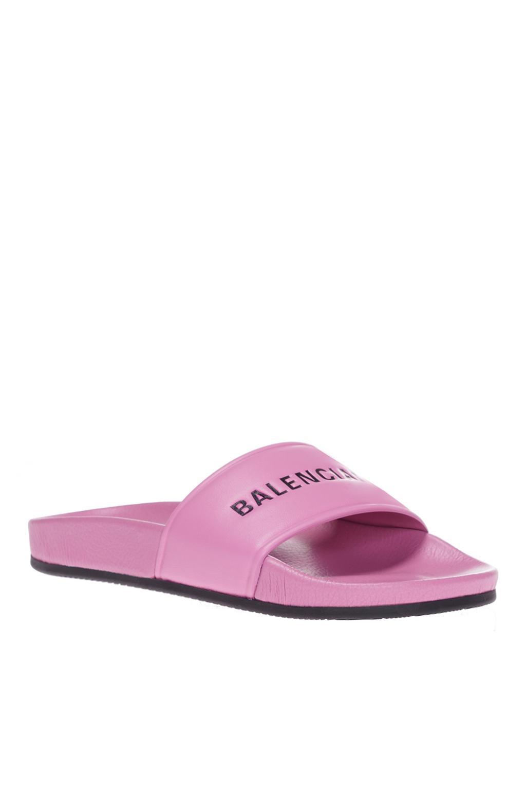 Brand New Balenciaga Slides Pink Leather SALE LIMITED TIME Womens  Fashion Footwear Slippers and slides on Carousell
