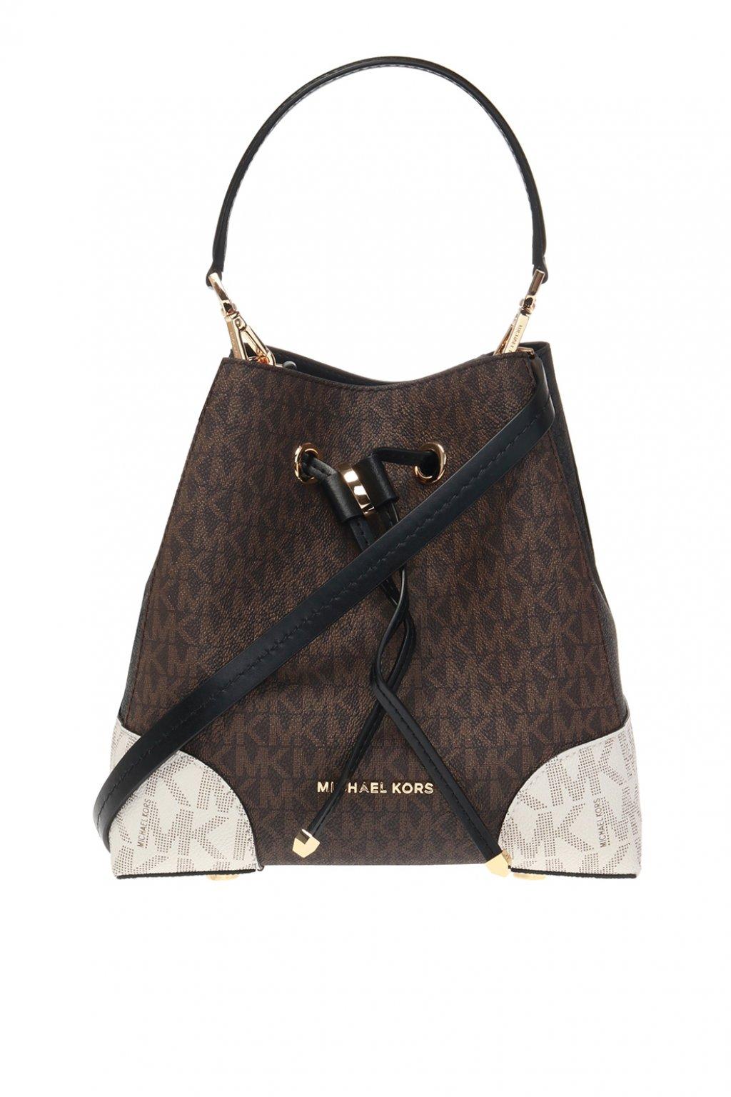 michael michael kors signature mercer gallery convertible bucket leather shoulder bolsa