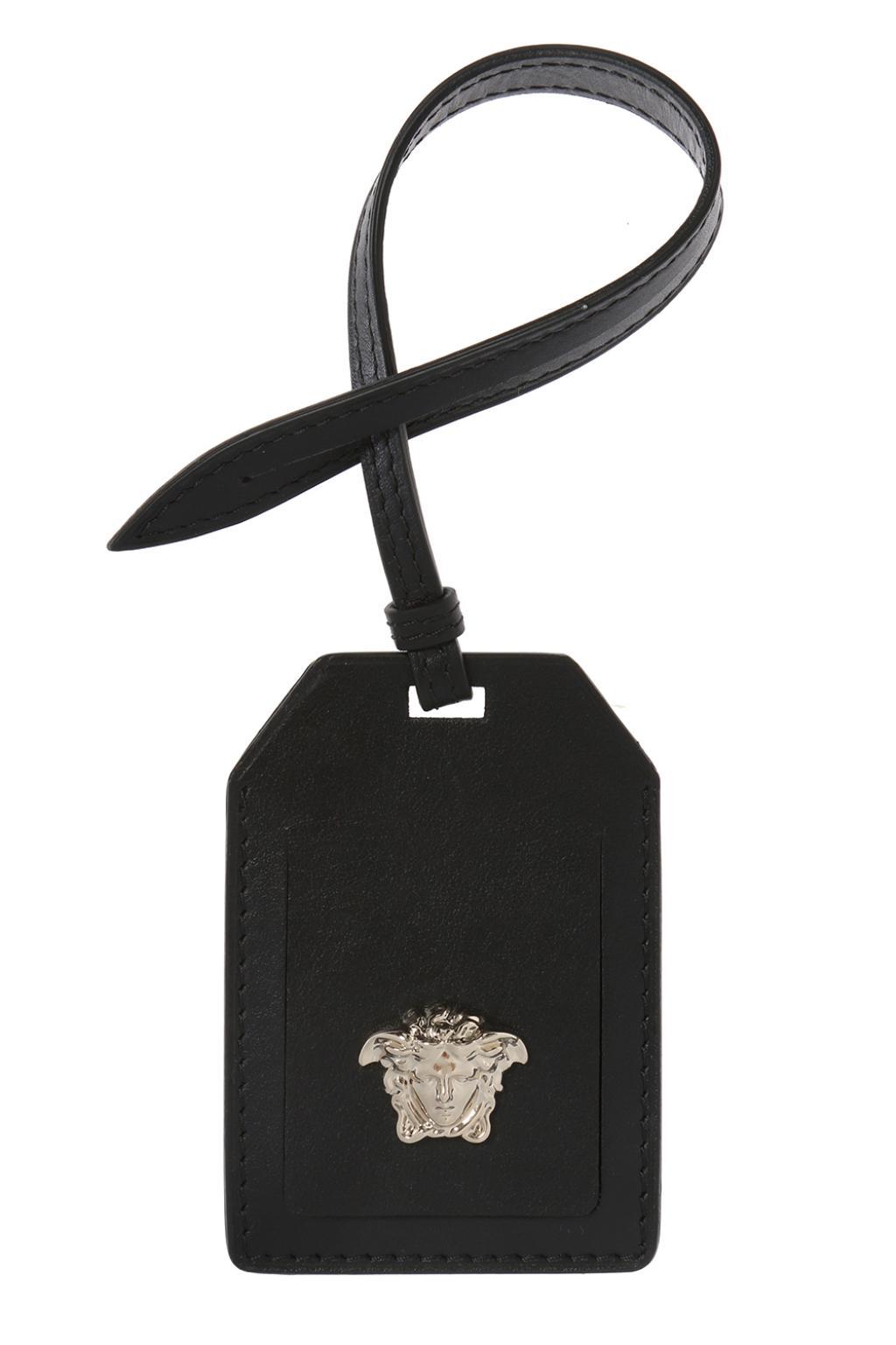 Versace Leather Id Holder in Black - Lyst