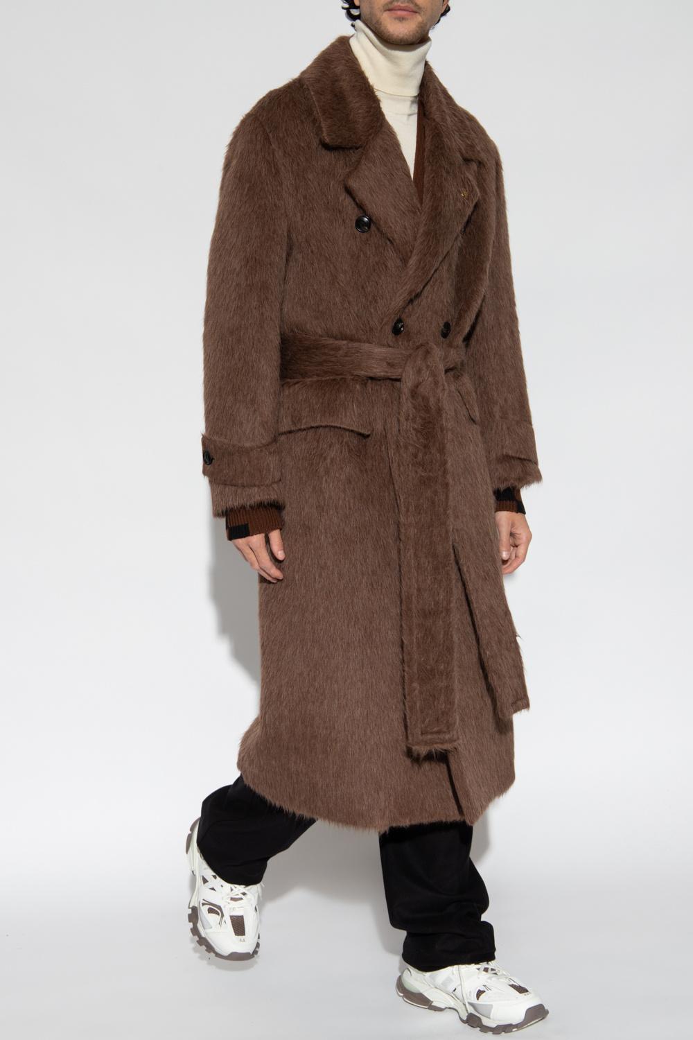 Amiri Faux-fur Coat in Brown for Men | Lyst