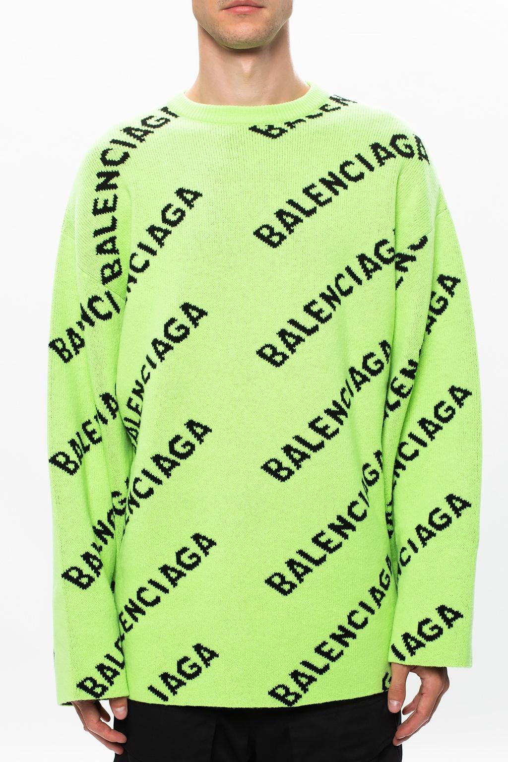 balenciaga men's logo sweater