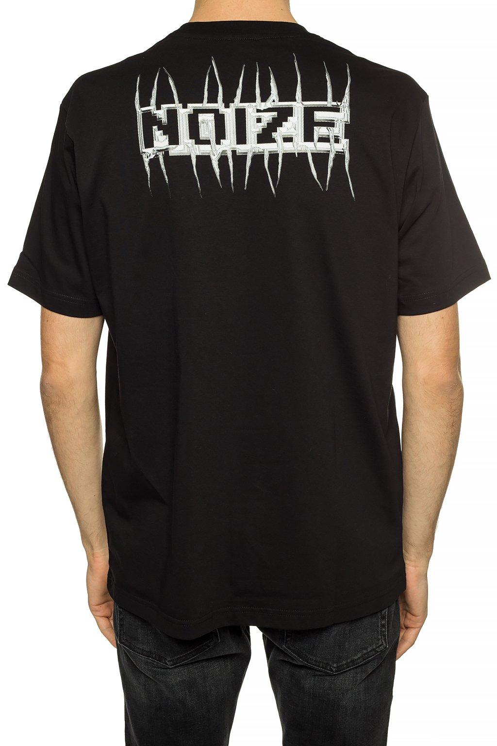 DIESEL Cotton Printed Tshirt Black for Men Lyst