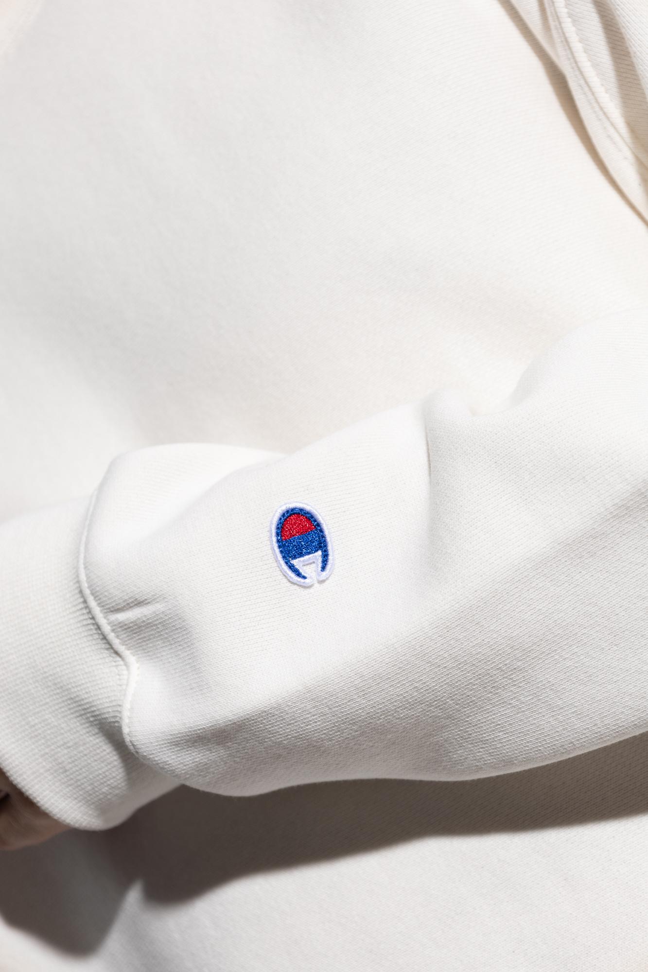 Champion hoodie best sale reverse weave white