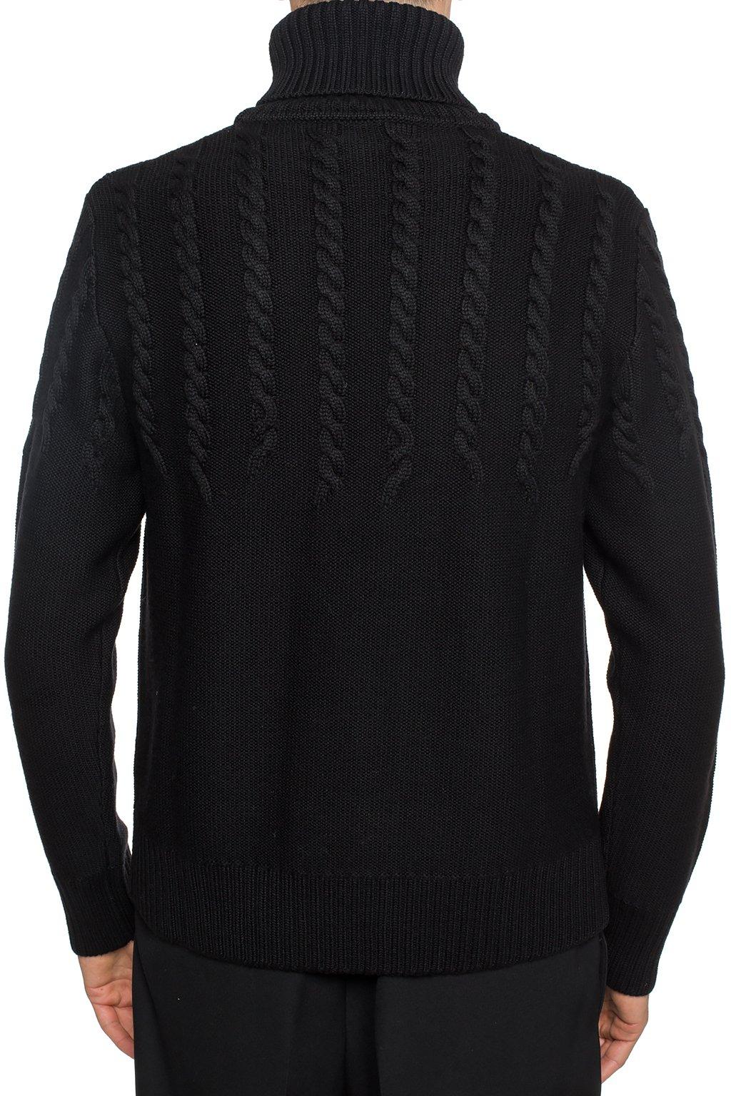 Vivienne Westwood Wool Ribbed Turtleneck Sweater With Logo in Black for ...