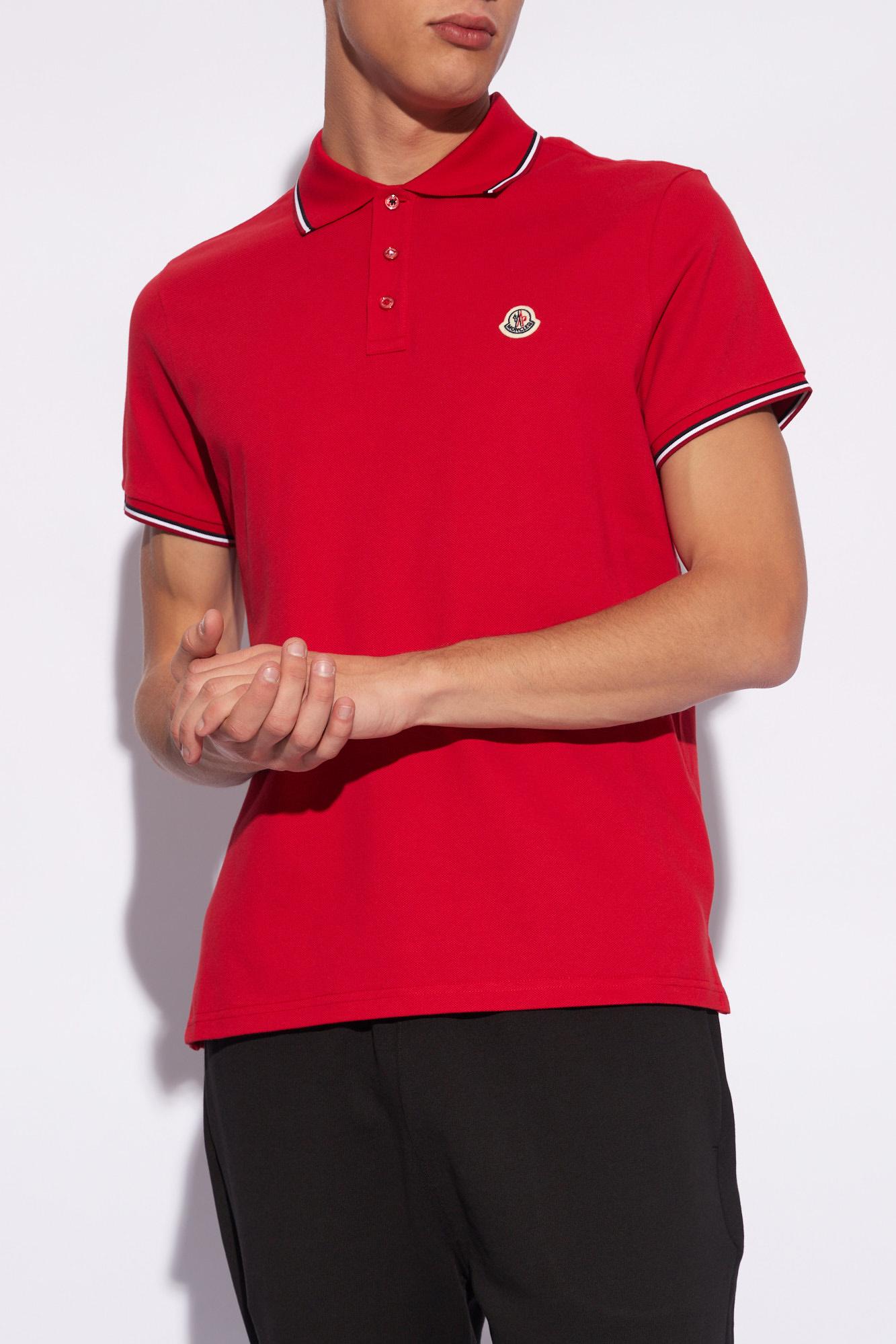 Mens red moncler polo new arrivals