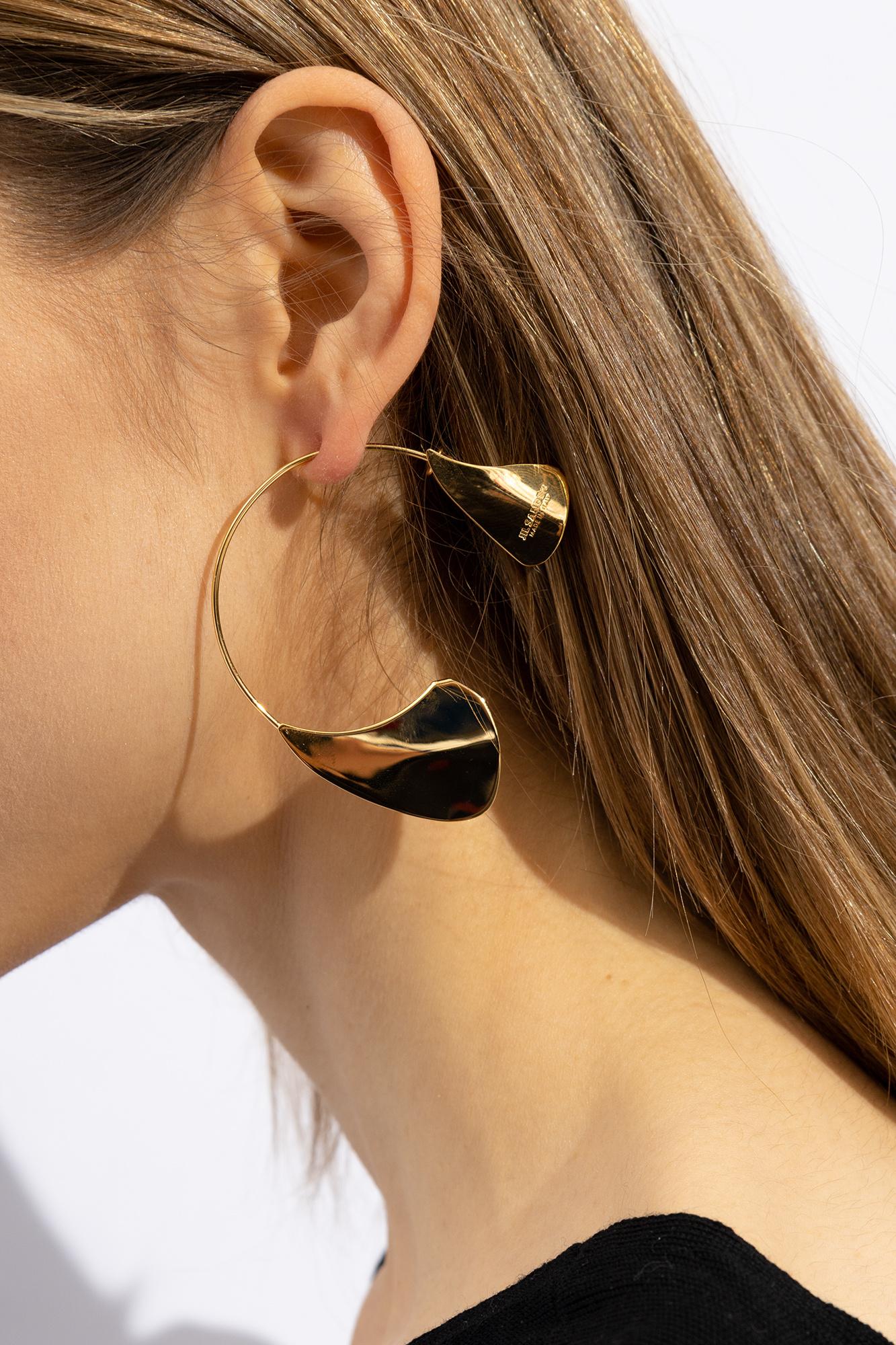 Jil Sander Gold Hoop Earrings
