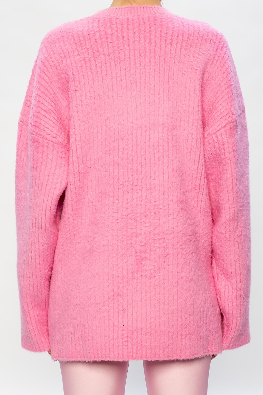 balenciaga pink logo sweater