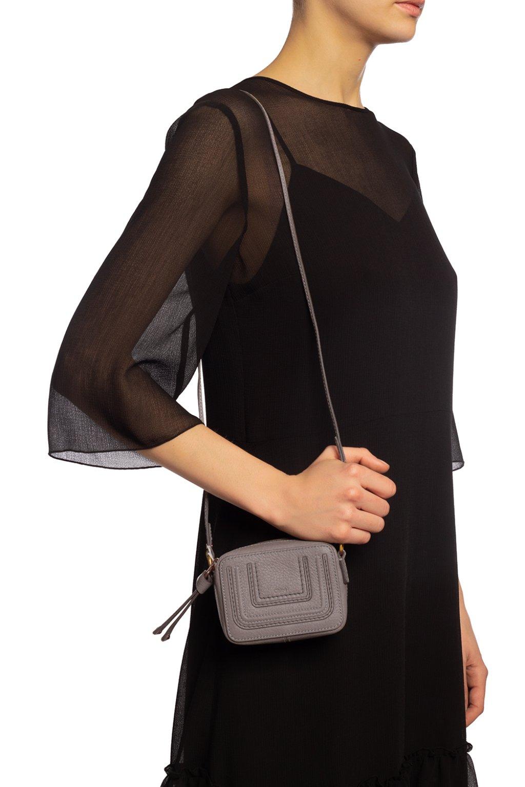 Chloé Leather 'marcie' Shoulder Bag Grey in Gray Lyst