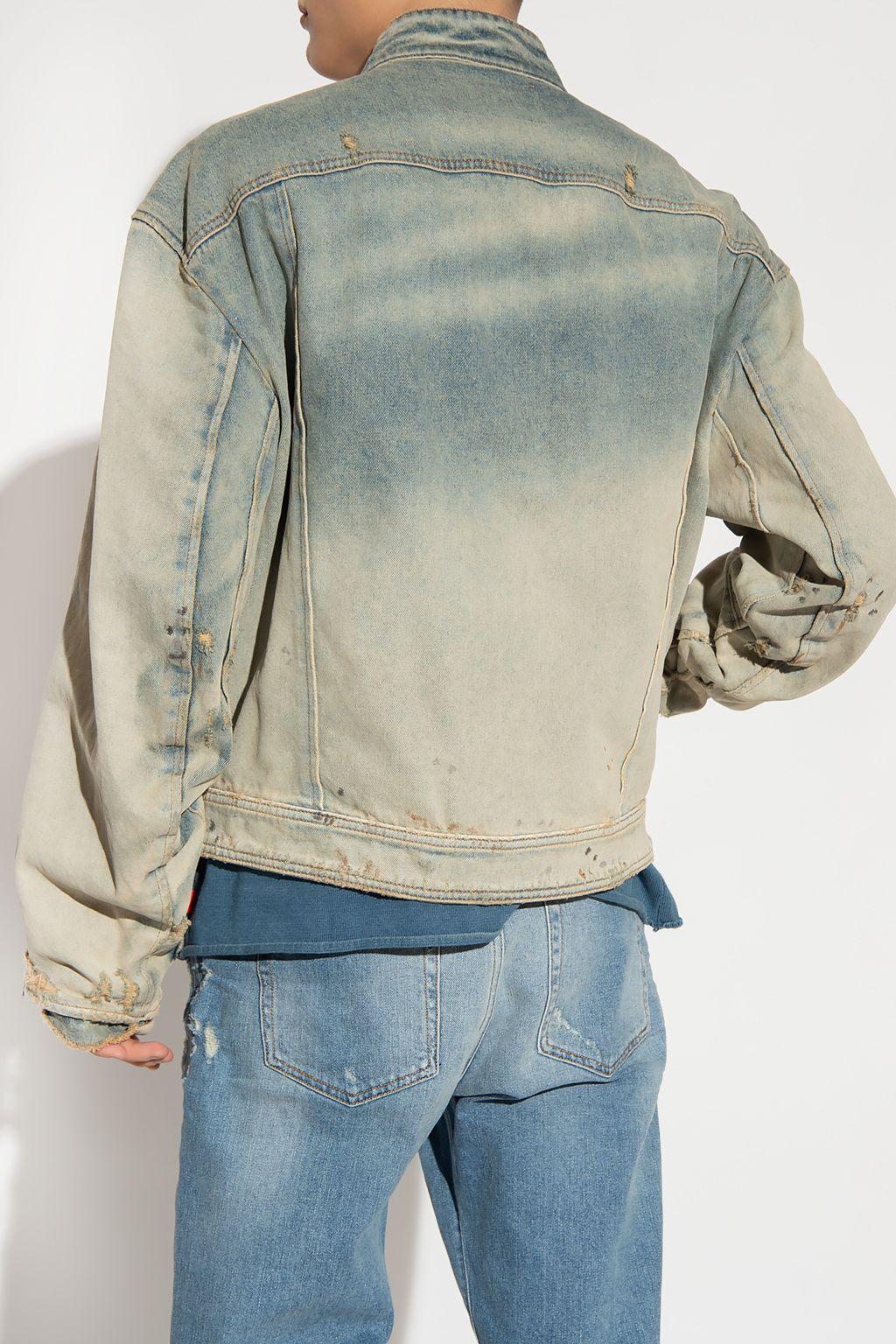 DIESEL 'd-rector' Denim Jacket With Vintage Effect in Blue | Lyst