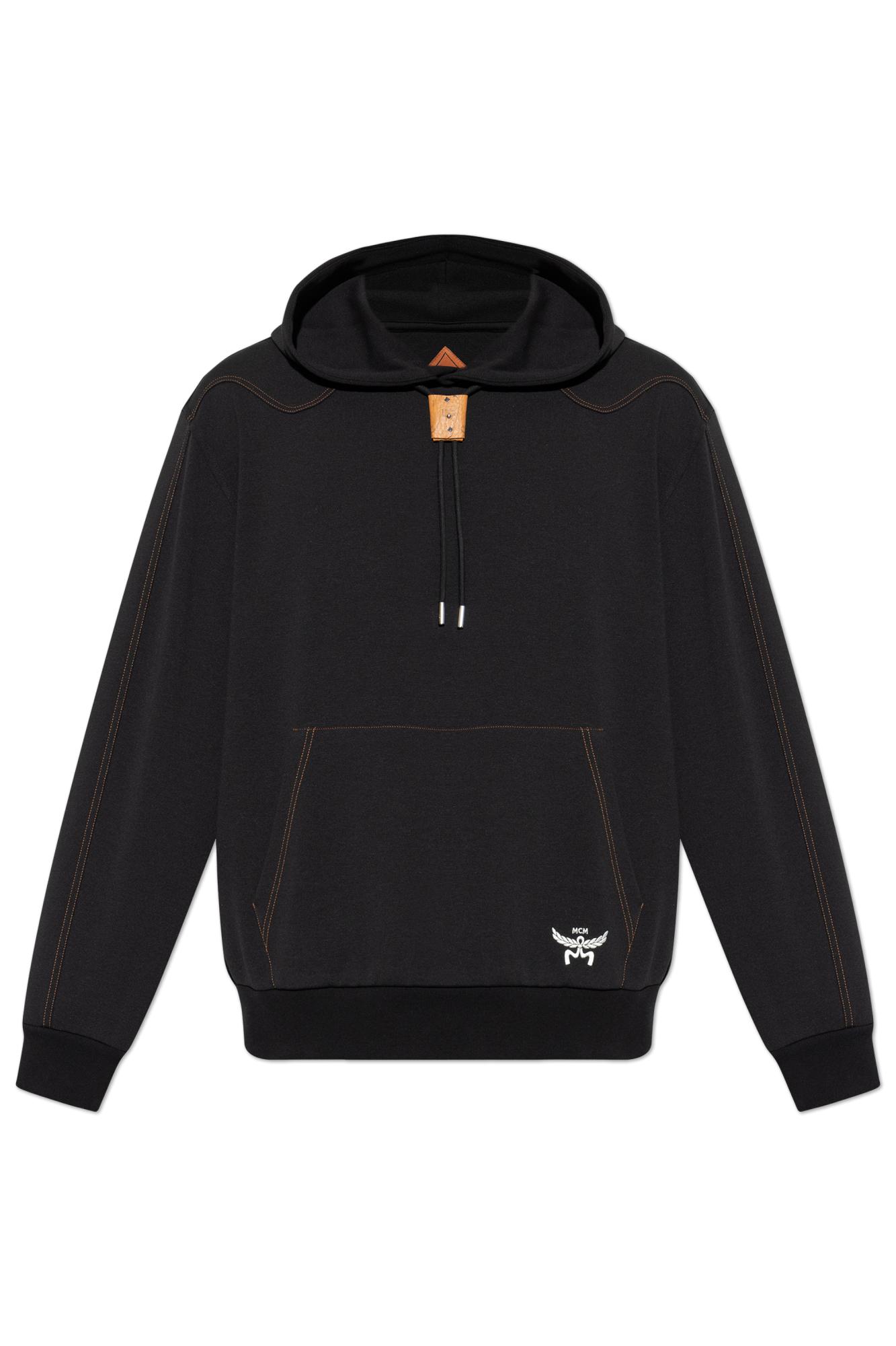 パーカー・フーディ Mcm Monogram Embroidered Black Sweatshirt With Crew Neck And MCM Monogram Embroidered Black Sweatshirt With Crew Ne Black