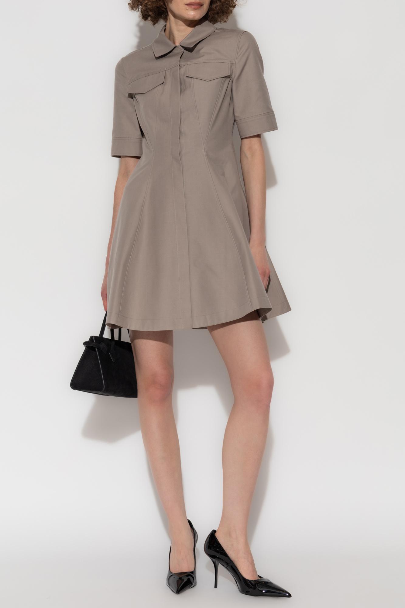 ALAIA  シャツドレス Asymmetric jersey slip dress in blue - Alaia | Mytheresa