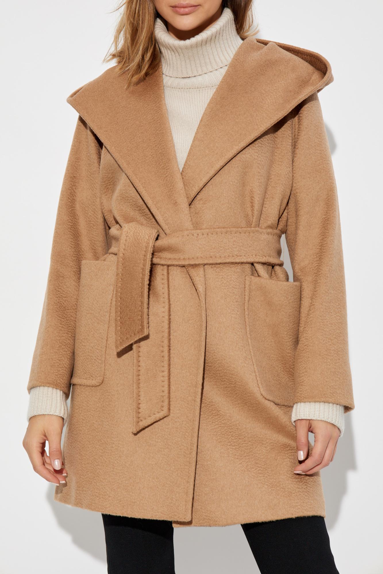 Max Mara Coat Rialto With Hood in Natural Lyst UK