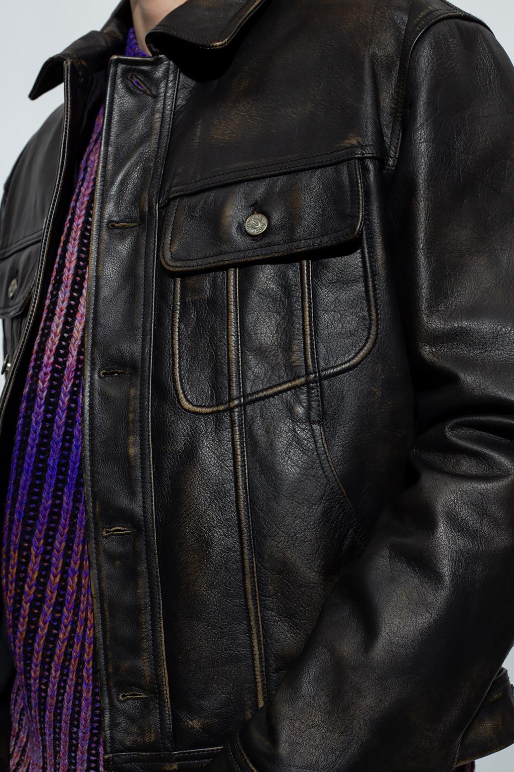 DIESEL L-RILEY GIACCA ヴィンテージ加工 レザージャケット