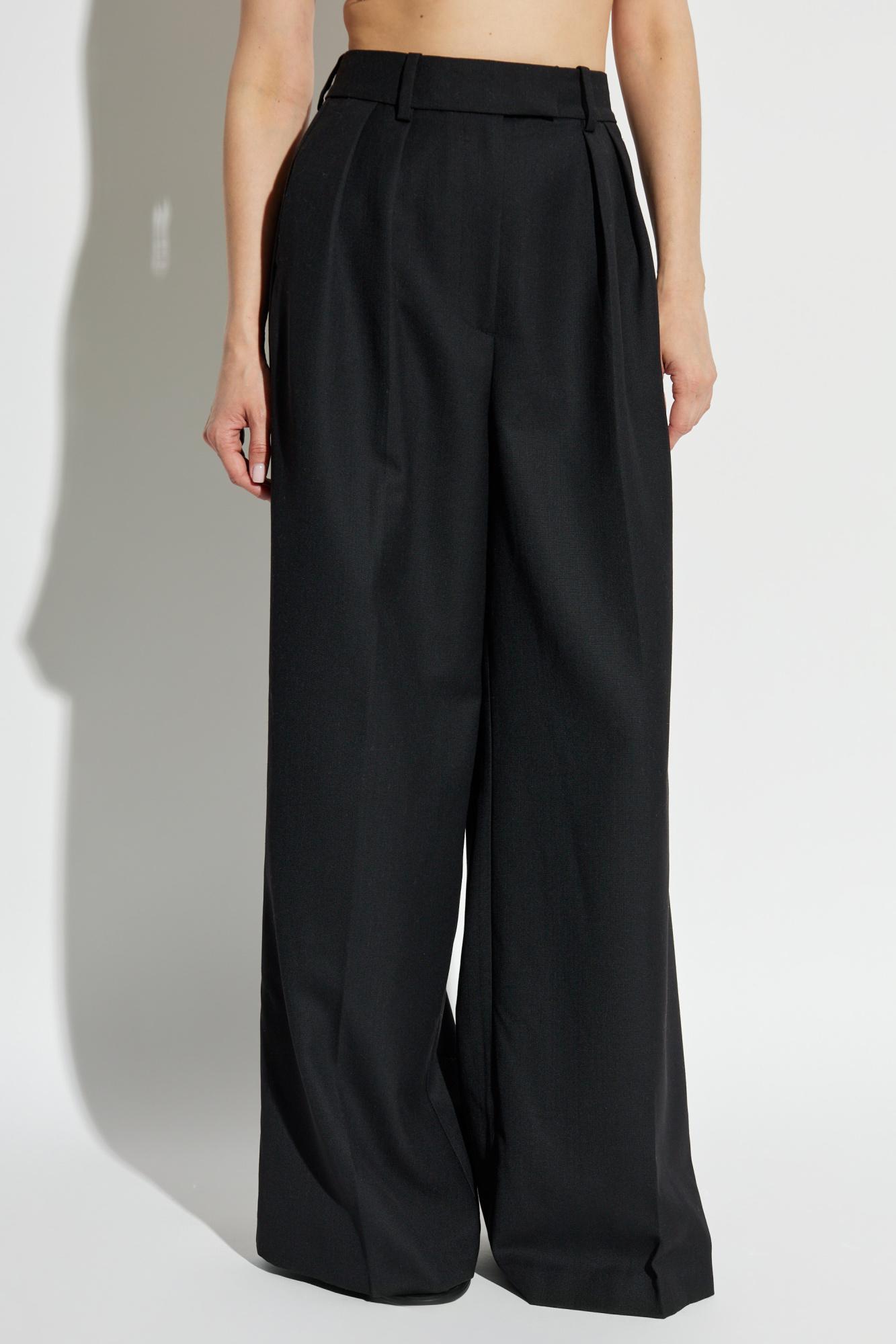 パンツ ANINE BING Women Straight Pants A0310305BLK26 BLACK ANINE BING Blaine woven slim-leg pants | NET-A-PORTER