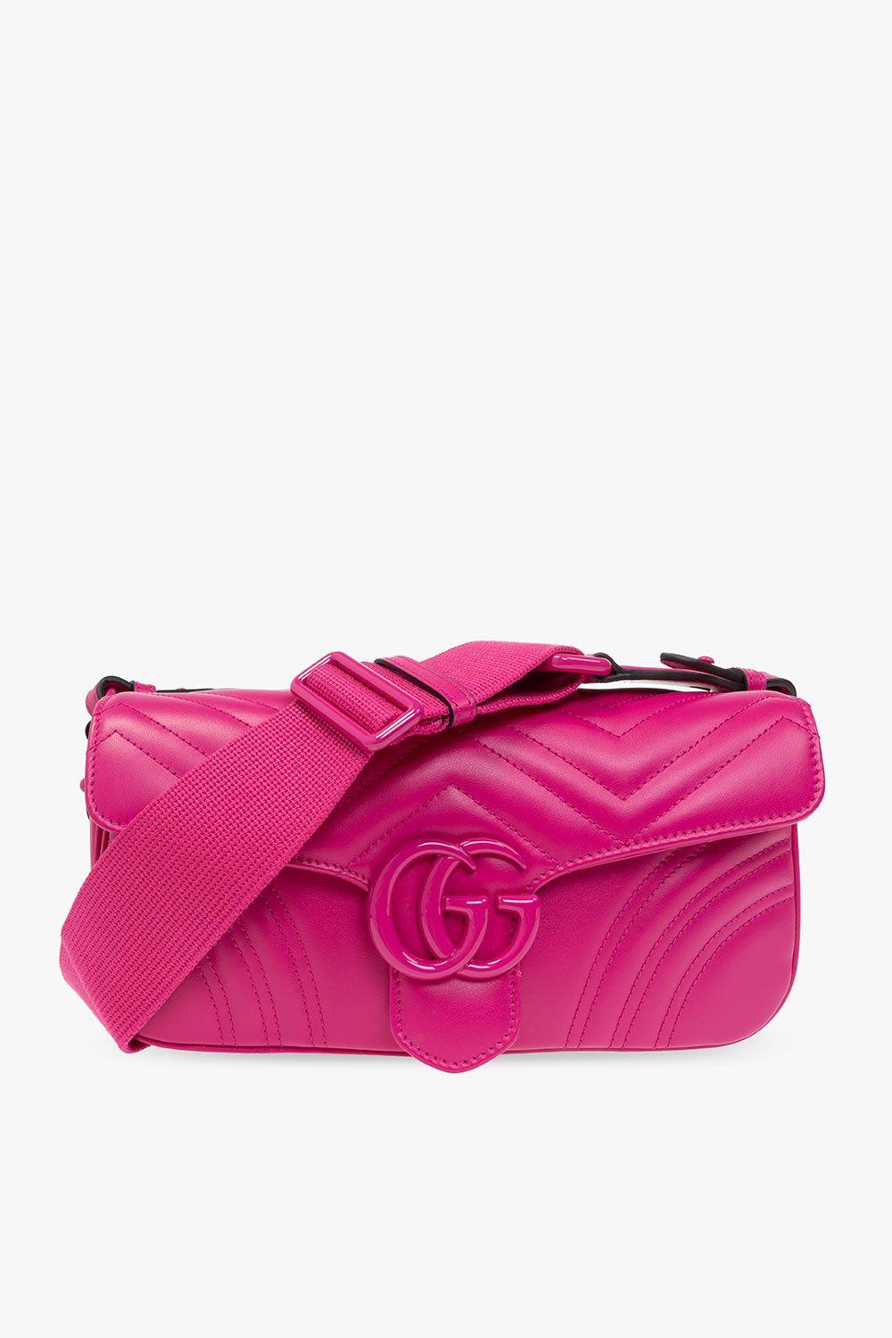 Gucci 'GG Marmont 2.0' Quilted Shoulder Bag in Pink | Lyst